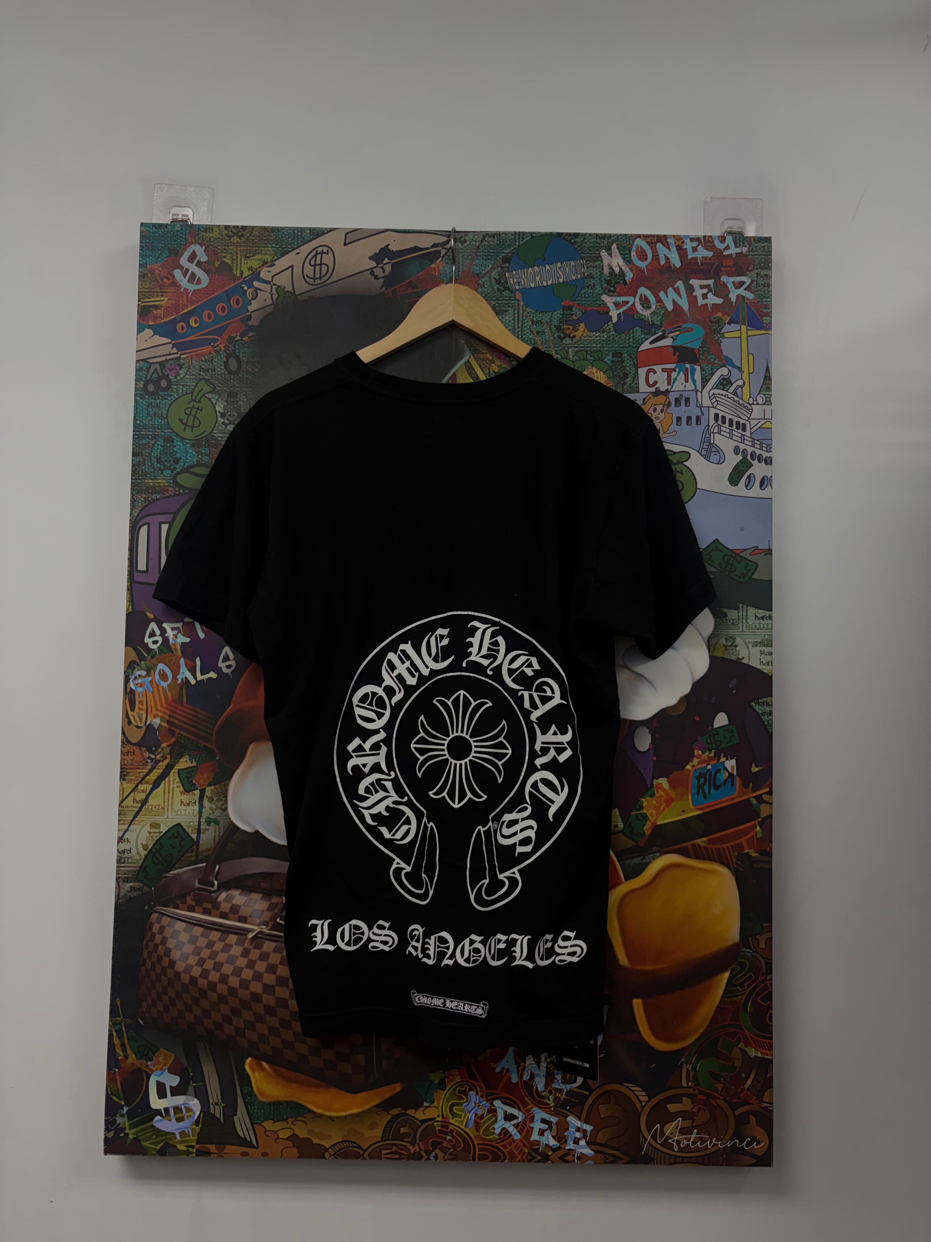 Chrome Hearts Black Horseshoe Los Angeles Tee