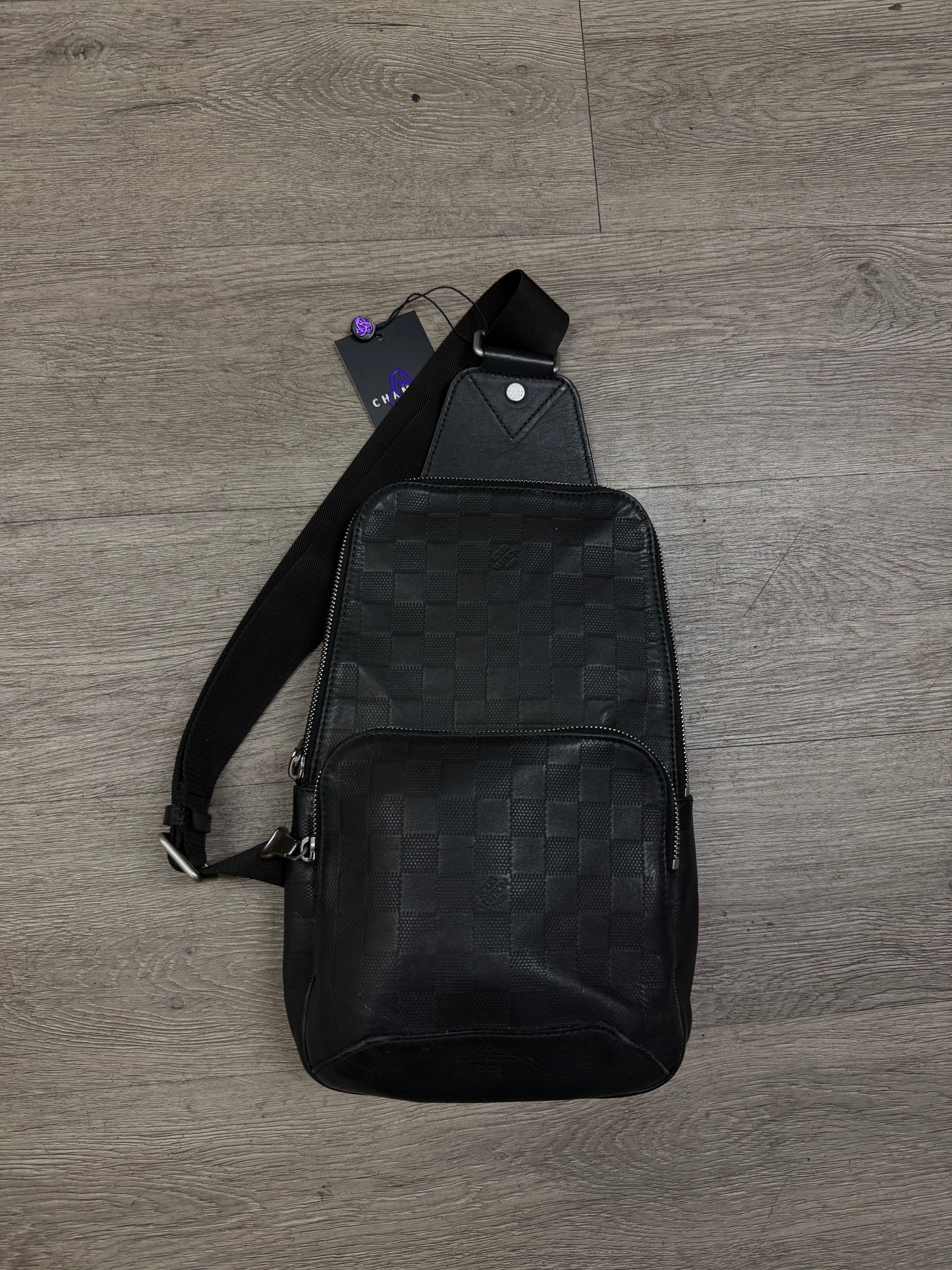 Louis Vuitton Black Damier Avenue Sling Bag