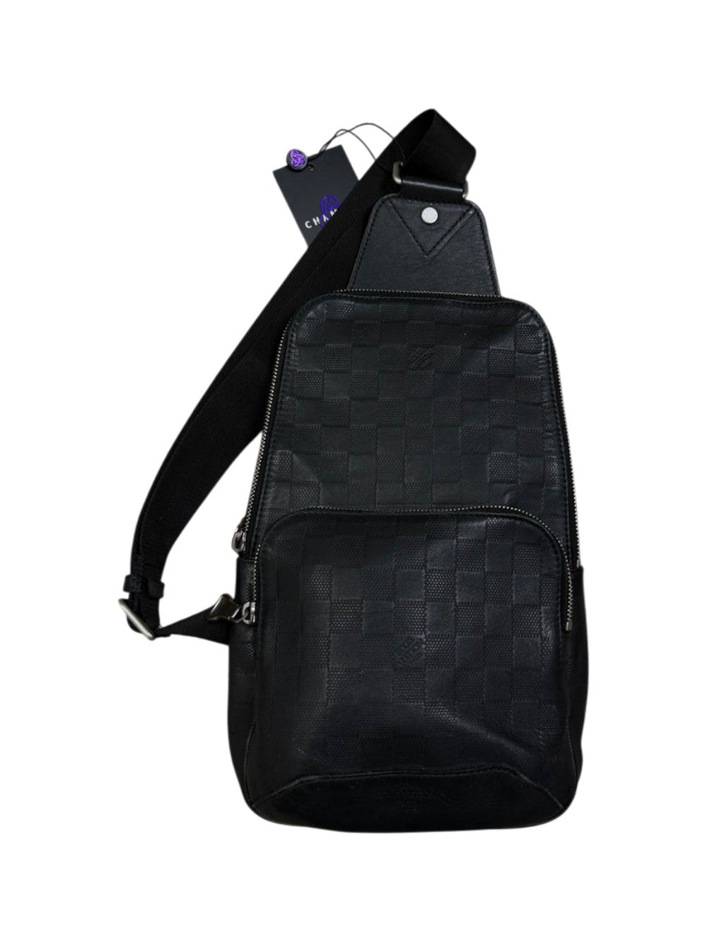 Louis Vuitton "Damier Avenue Sling" Black Bag