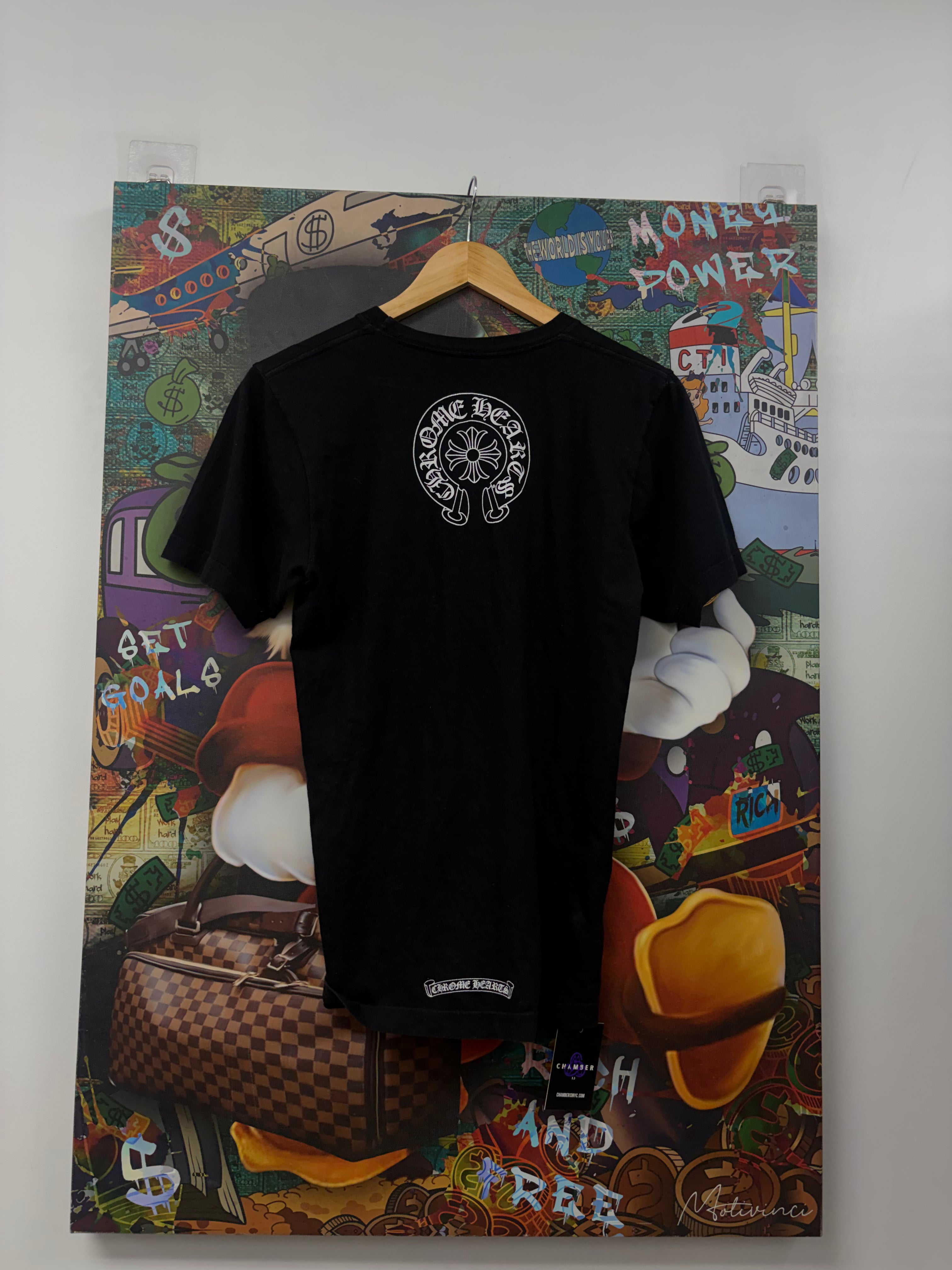 Chrome Hearts Black White Neck Logo Tee