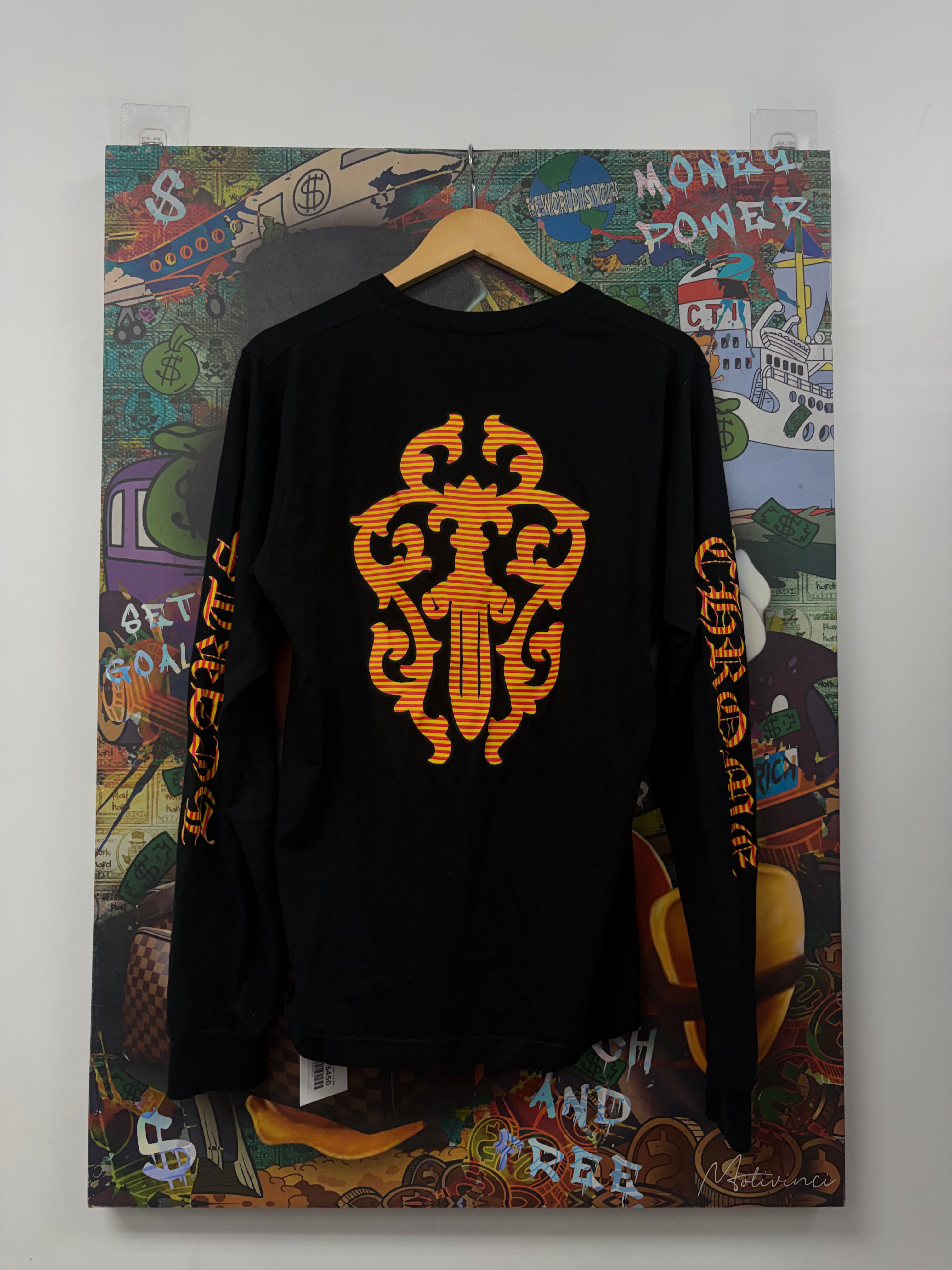 Chrome Hearts Black Candy Cane Vine Dagger Long Sleeve