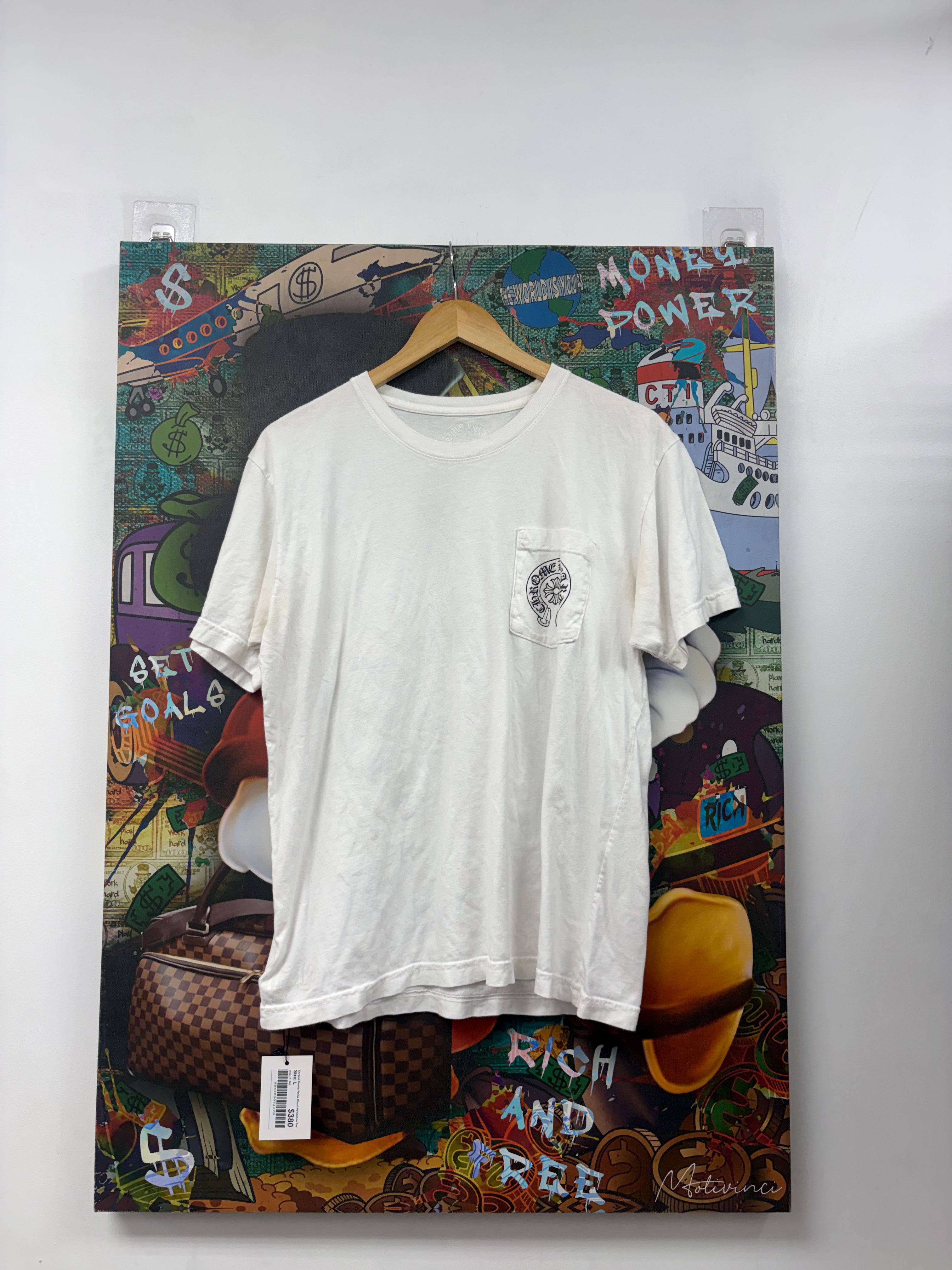 Chrome Hearts White Miami Horseshoe Tee
