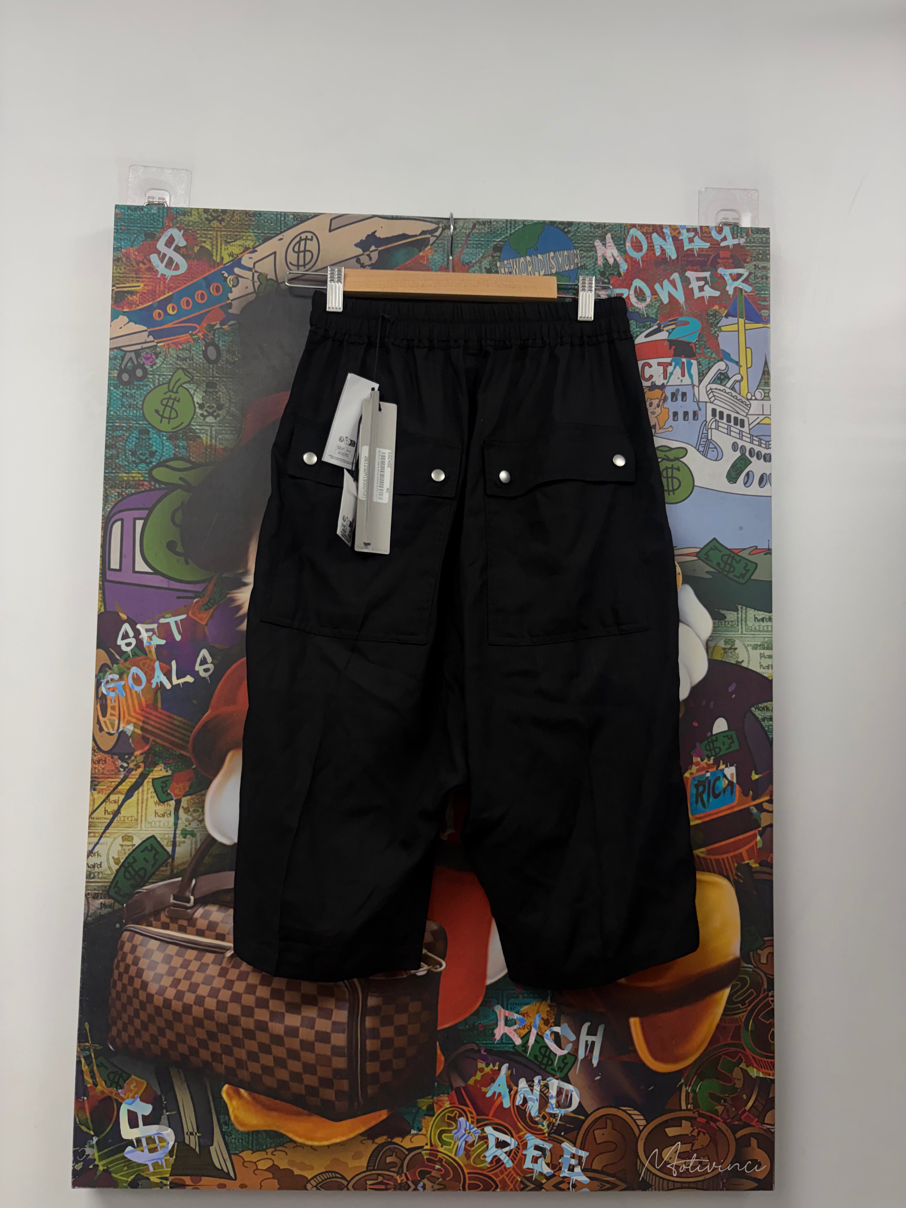 Rick Owens Black WG Bela Pods Shorts