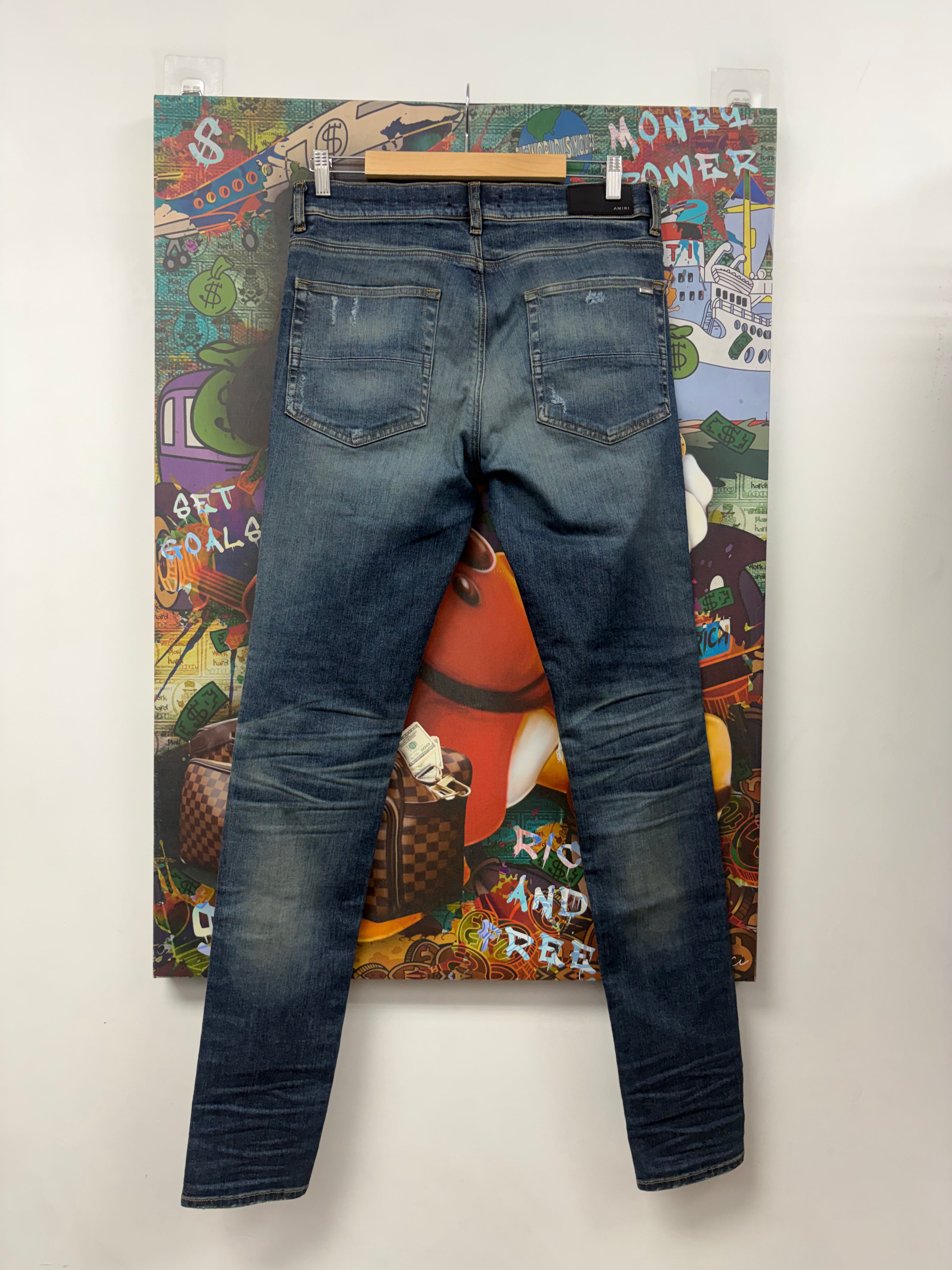 Amiri MX1 Deep Classic Black Patch Jeans