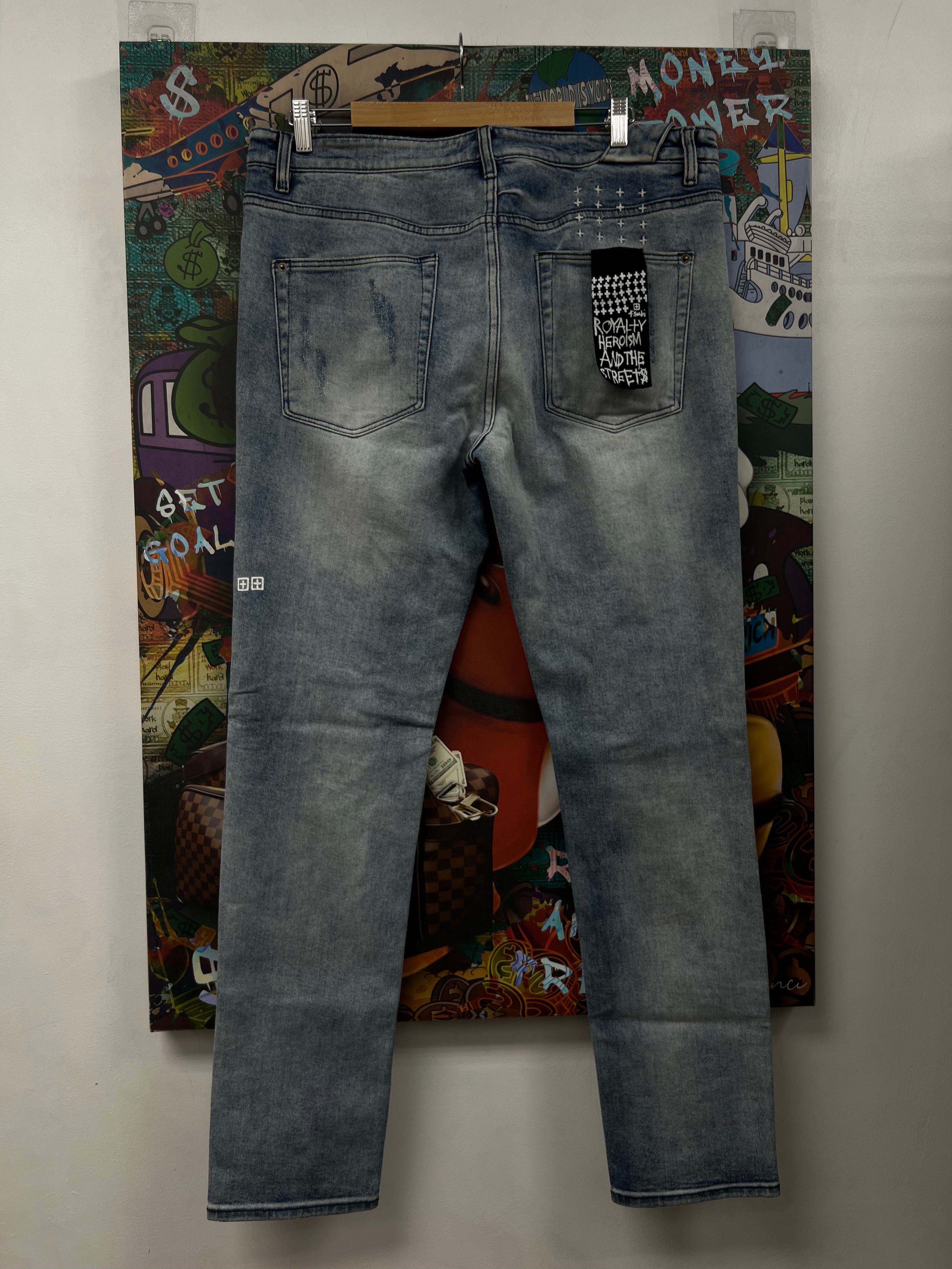 Ksubi Light Wash Studded Jeans