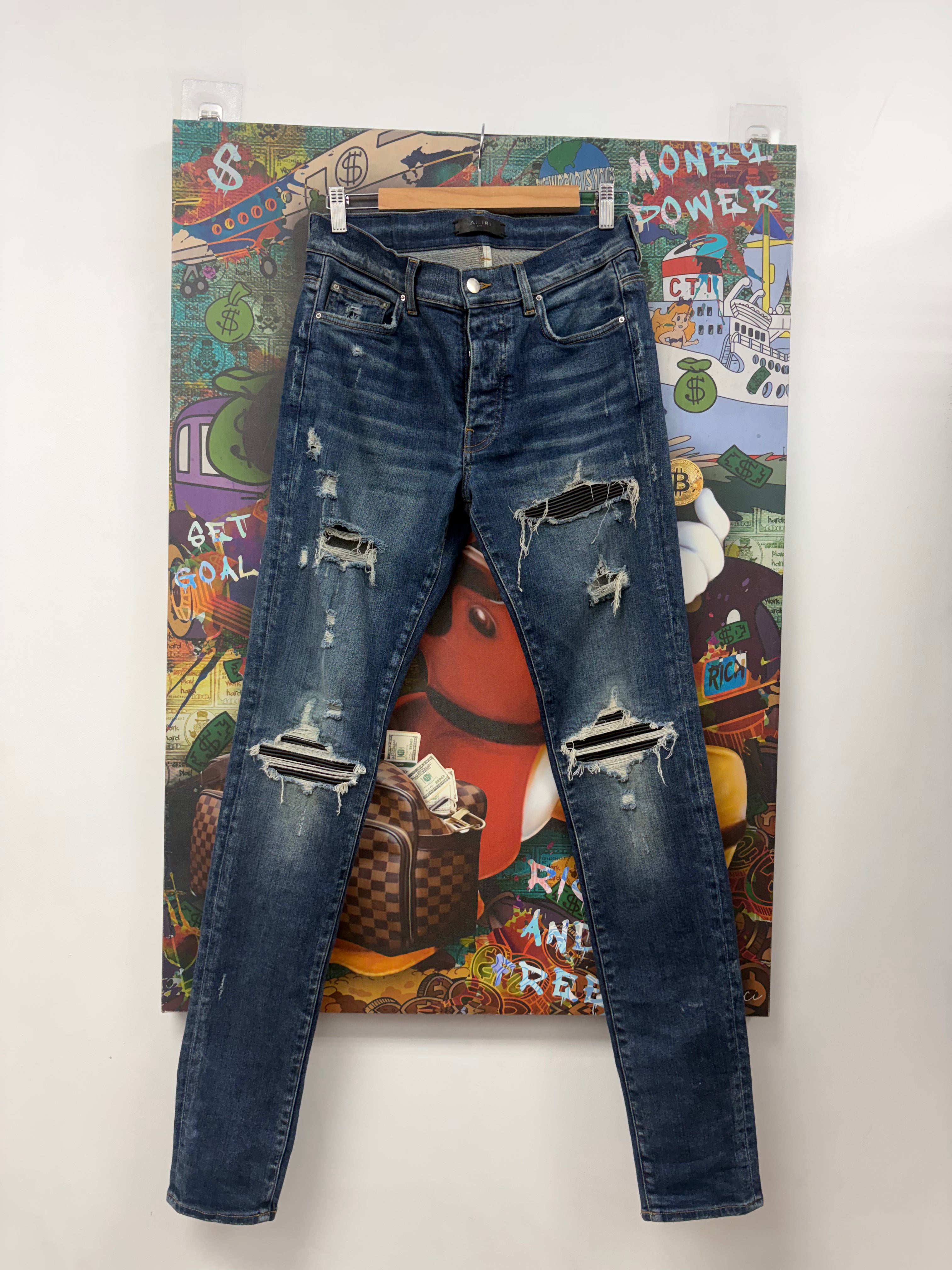 Amiri MX1 Deep Classic Black Patch Jeans