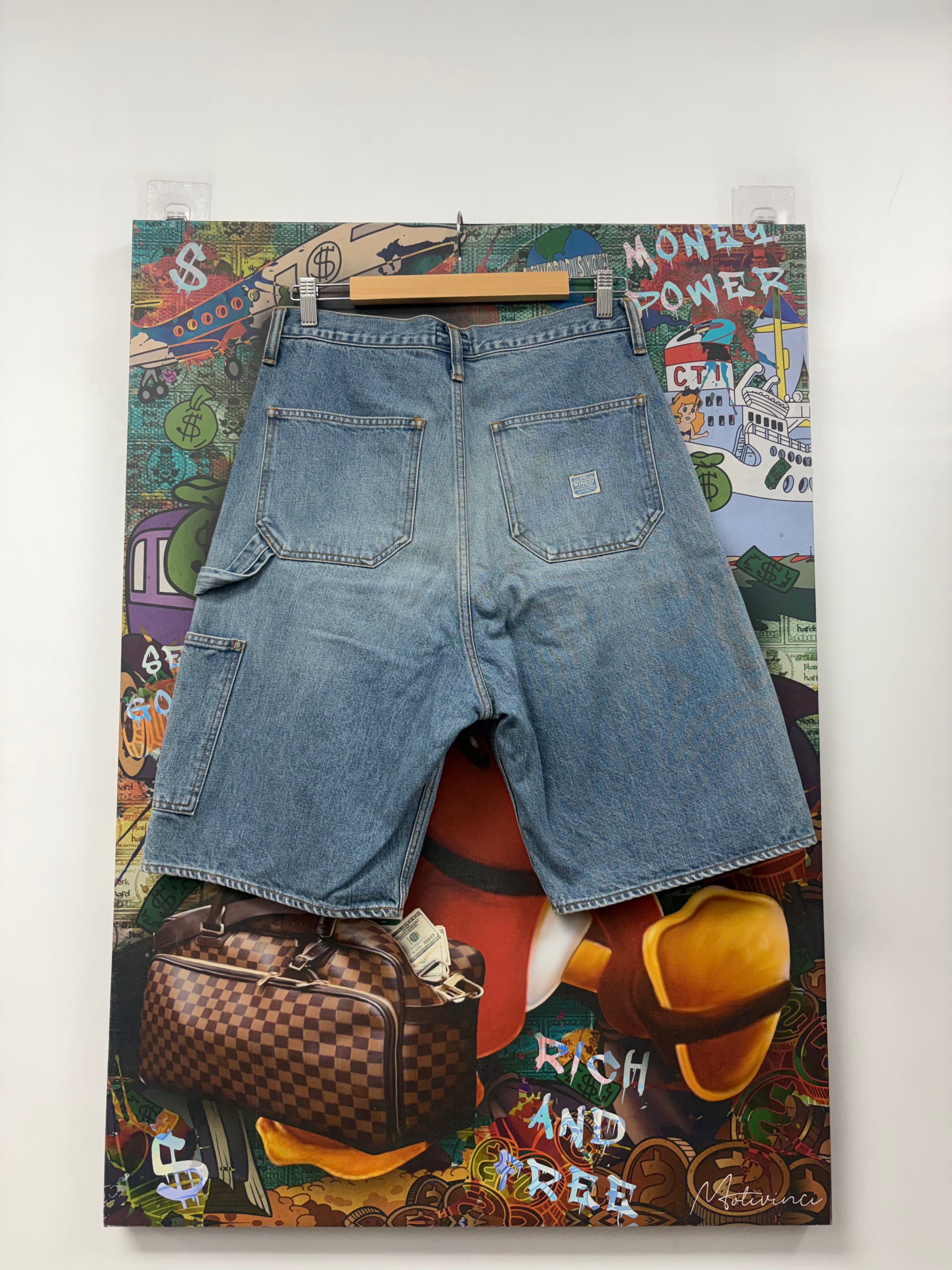 Kapital Gem Stud Jean Shorts