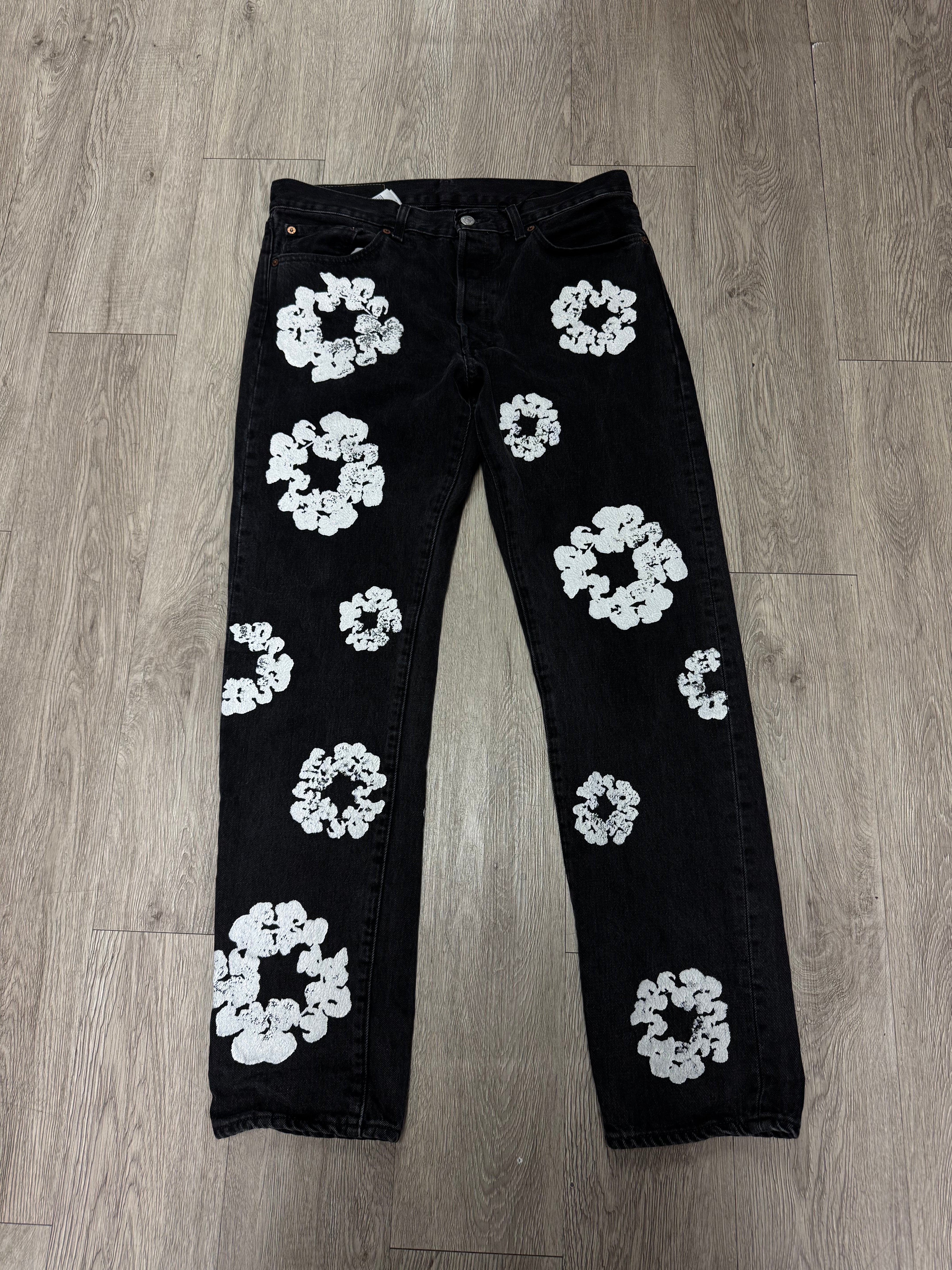 Denim Tears Black Wreath Jeans