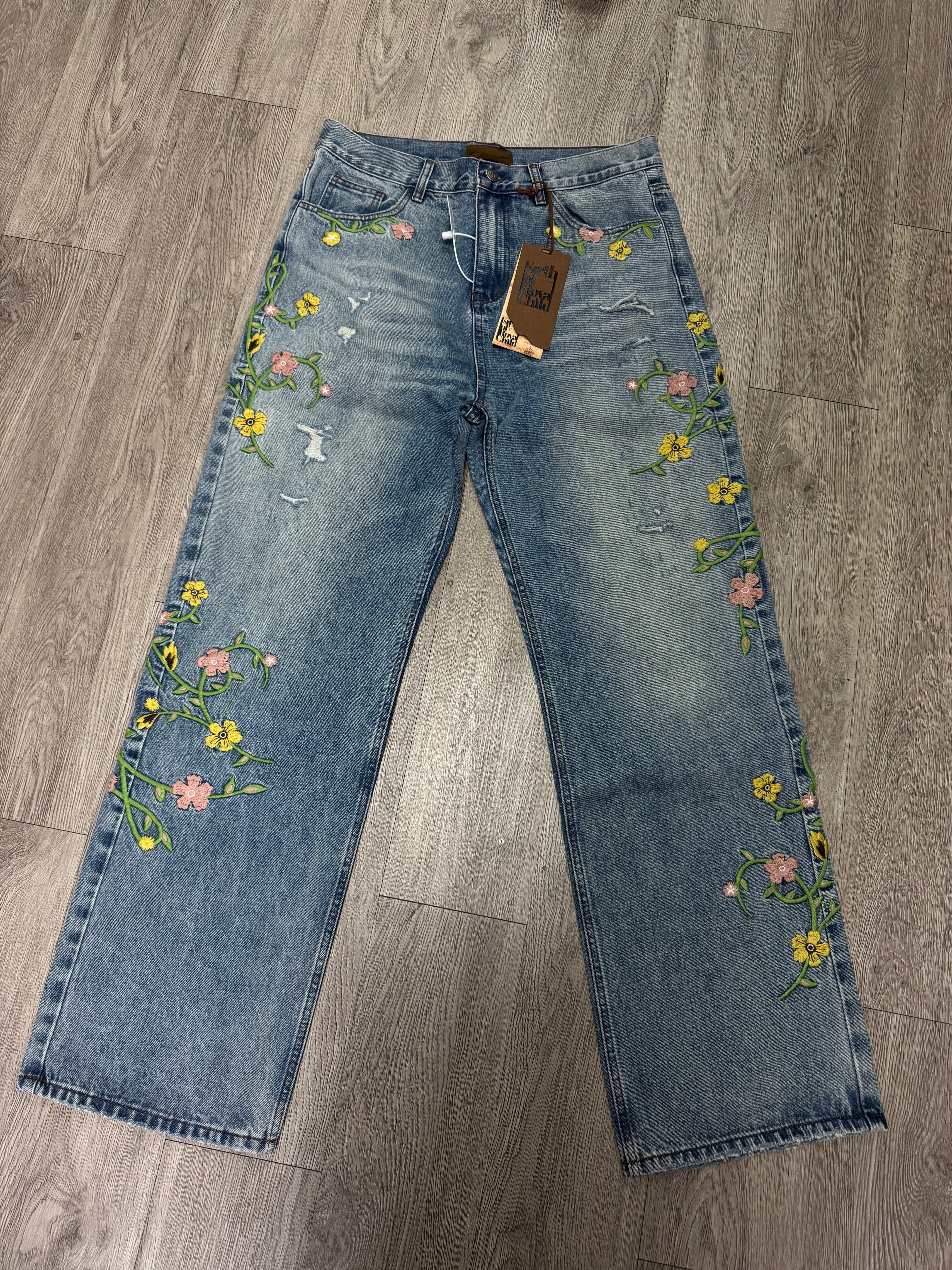 Birth Of A Royal Child Majestic Floral Jeans