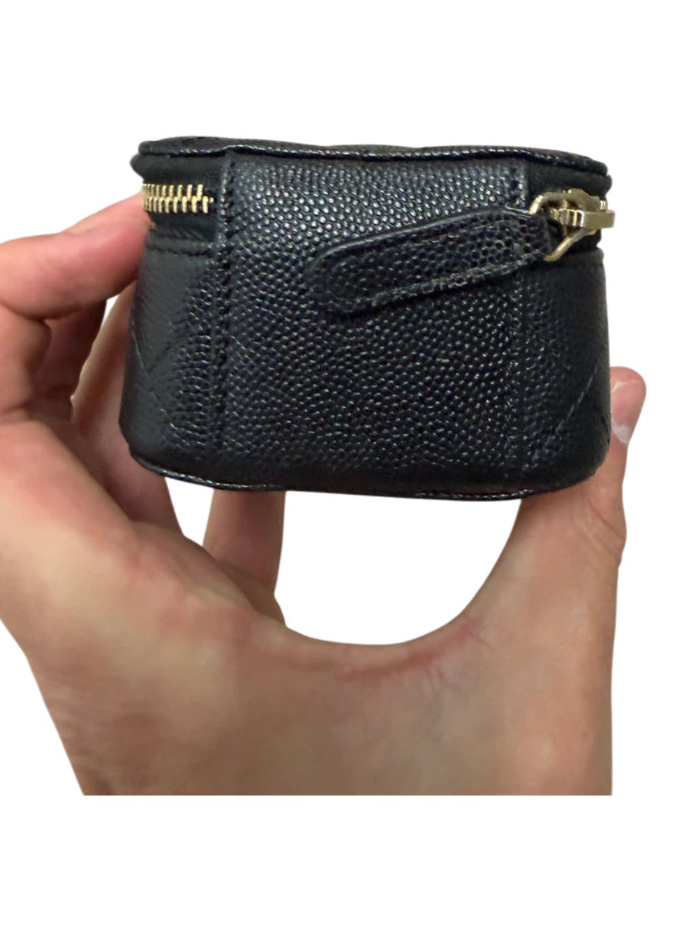 Chanel Caviar Jewelry Black Travel Bag