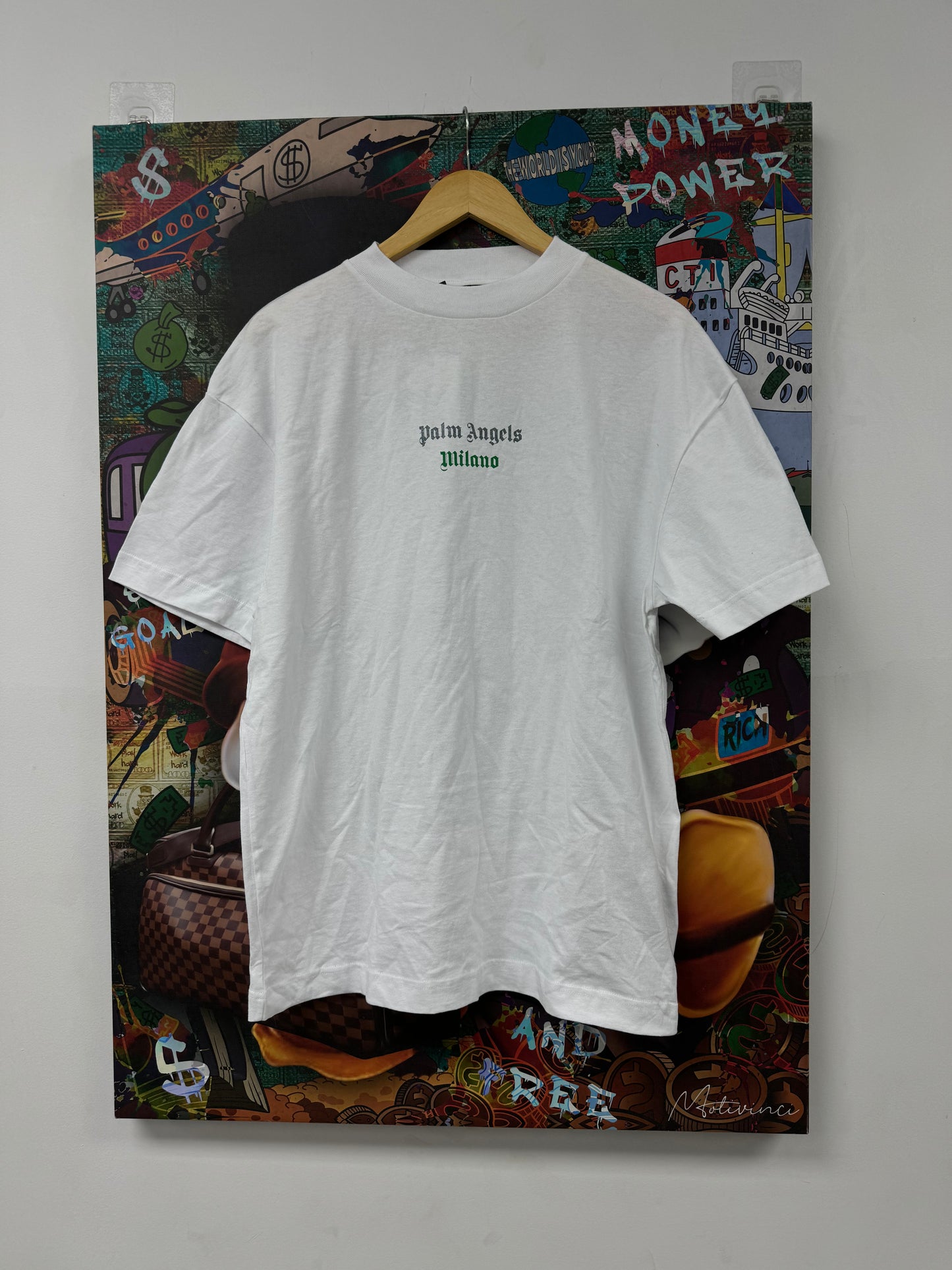 Palm Angels Milano Tee White New Medium No Tags