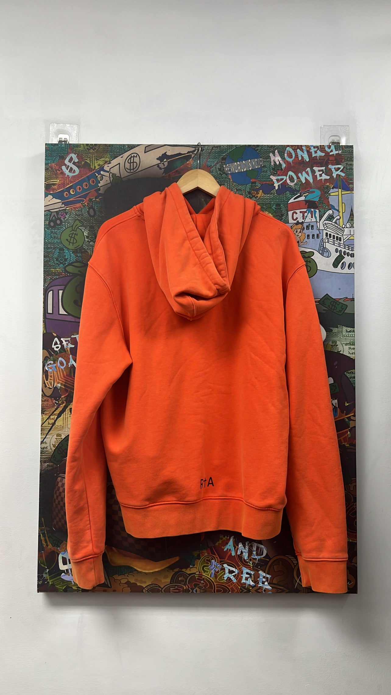 RTA Orange Black Logo Hoodie
