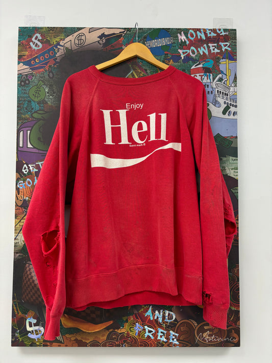 Saint Mxxxxxx Crewneck Red Hell size:Large Used