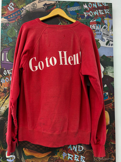 Saint Mxxxxxx Crewneck Red Hell size:Large Used