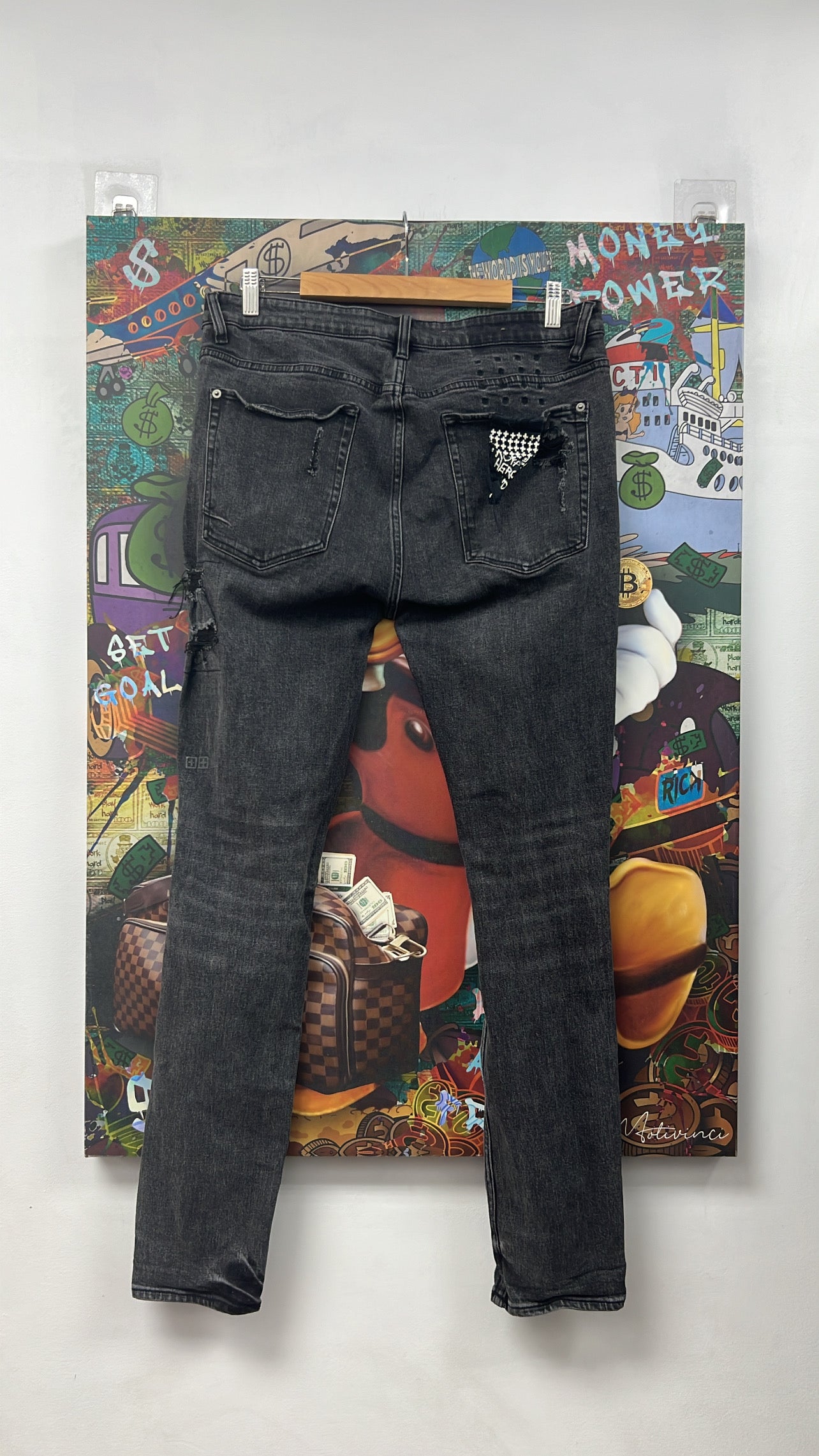 Ksubi Black Wash Distressed Jeans