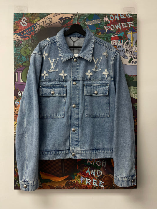 LV Denim Trucker Jacket Used 56 (XL)