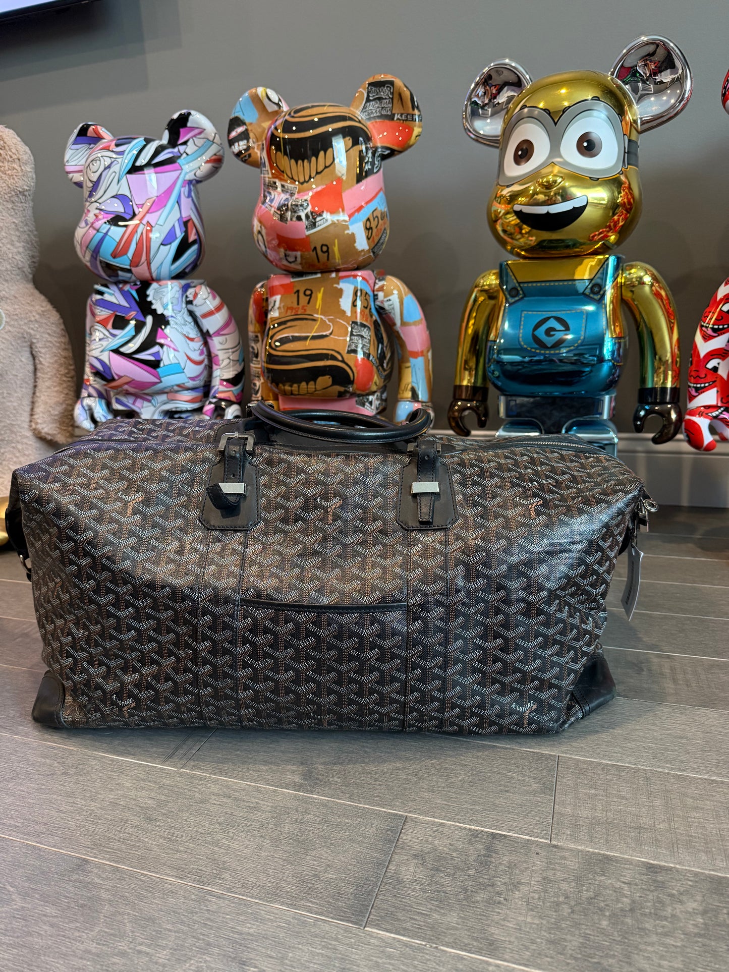 Goyard Duffle Bag Black Used 45