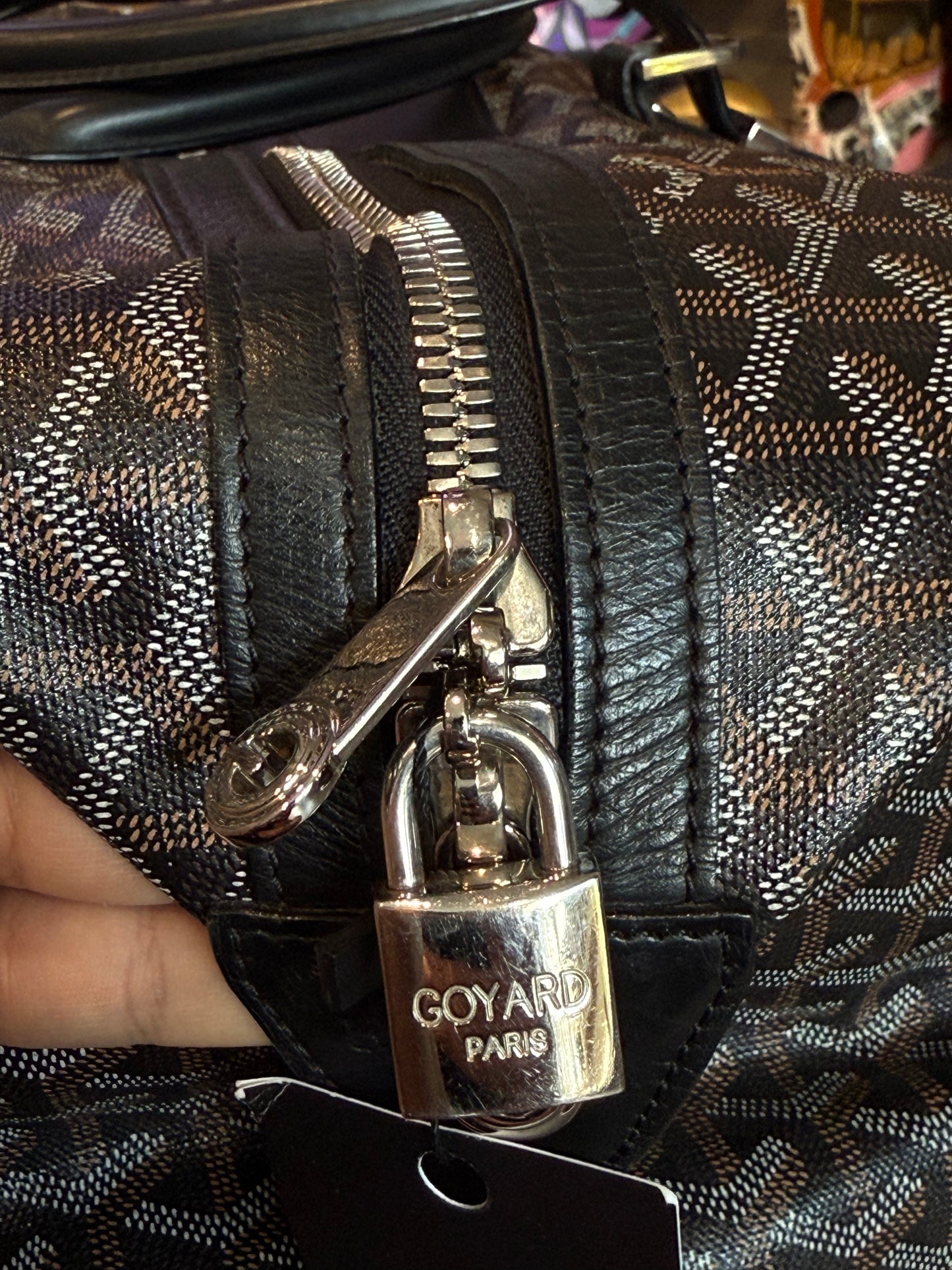 Goyard Duffle Bag Black Used 45