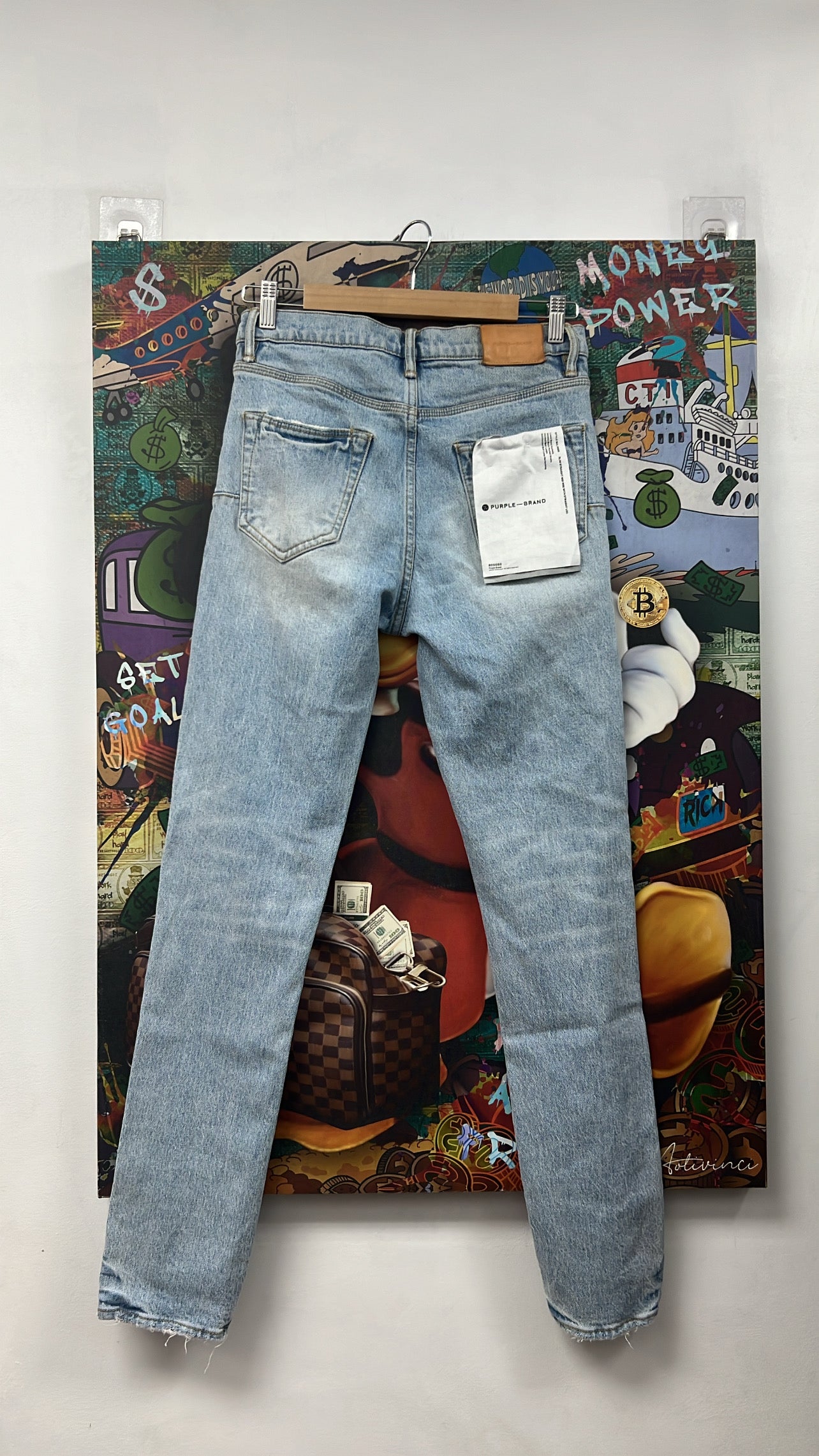 Purple Brand Light Wash Plain Jeans