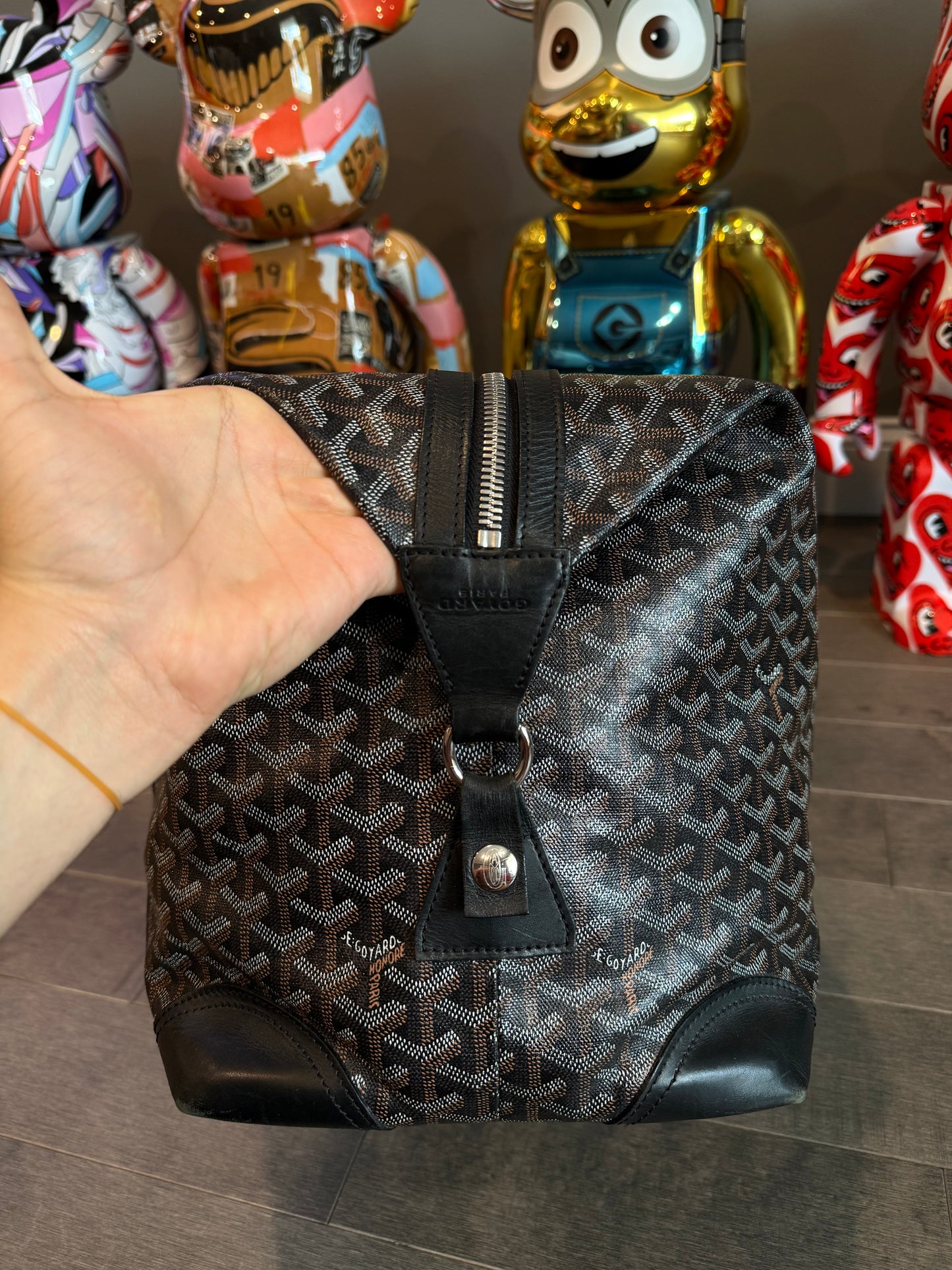 Goyard Duffle Bag Black Used 45