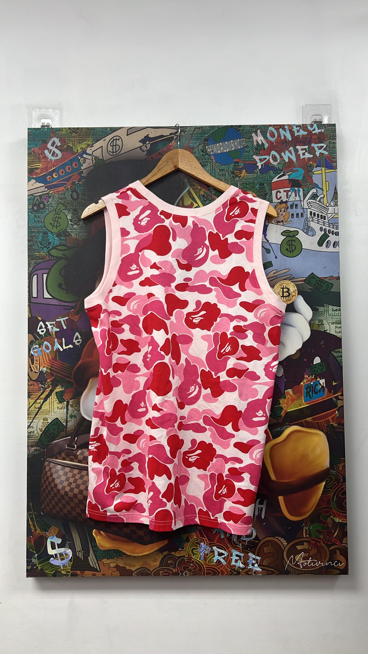 Bape Pink Camo Sleeveless Tee