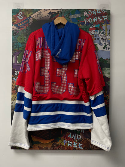 Murder FM Hockey Jersey RWB Used Large