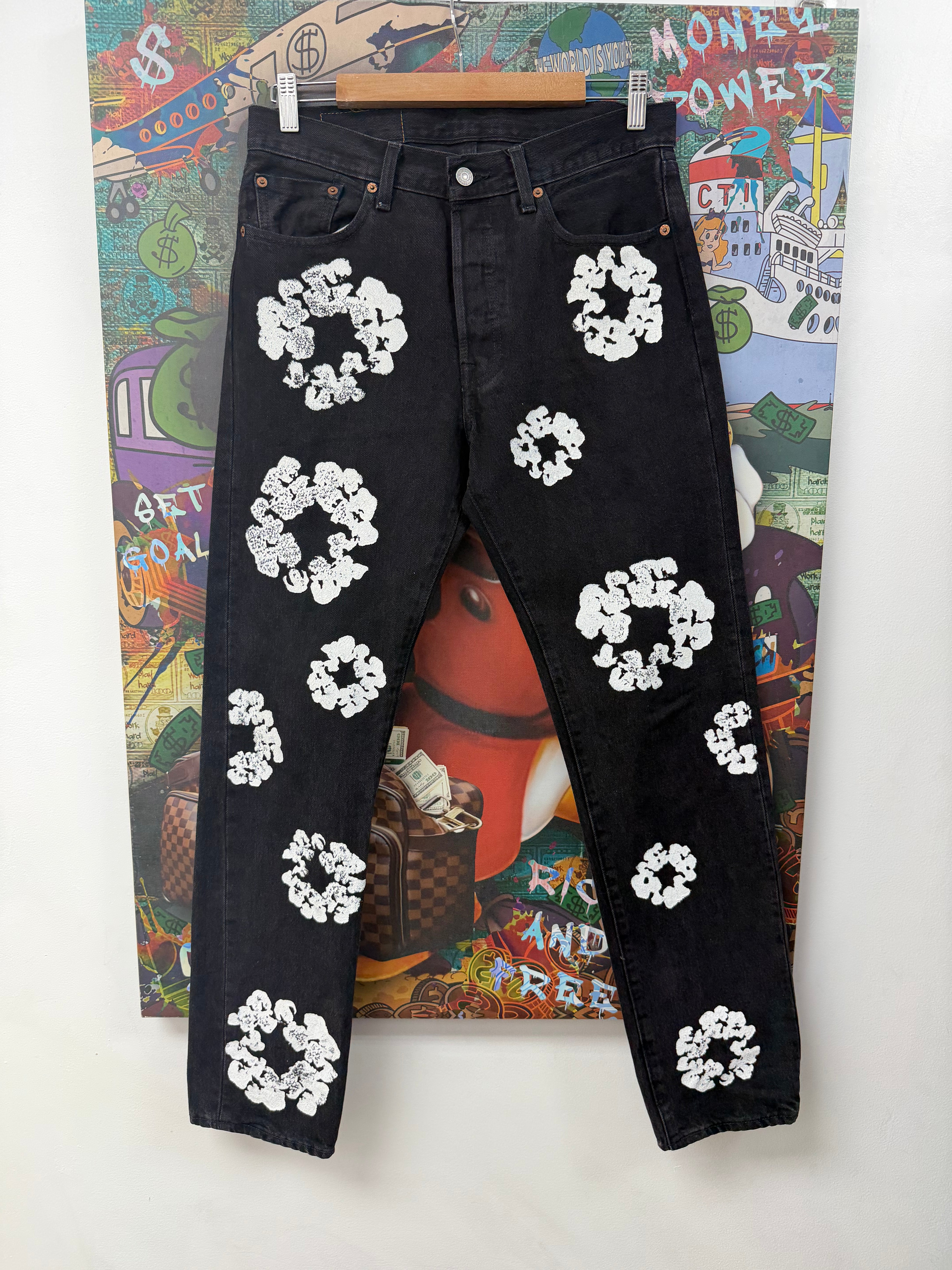 Denim Tears Black Wash Wreath Jeans