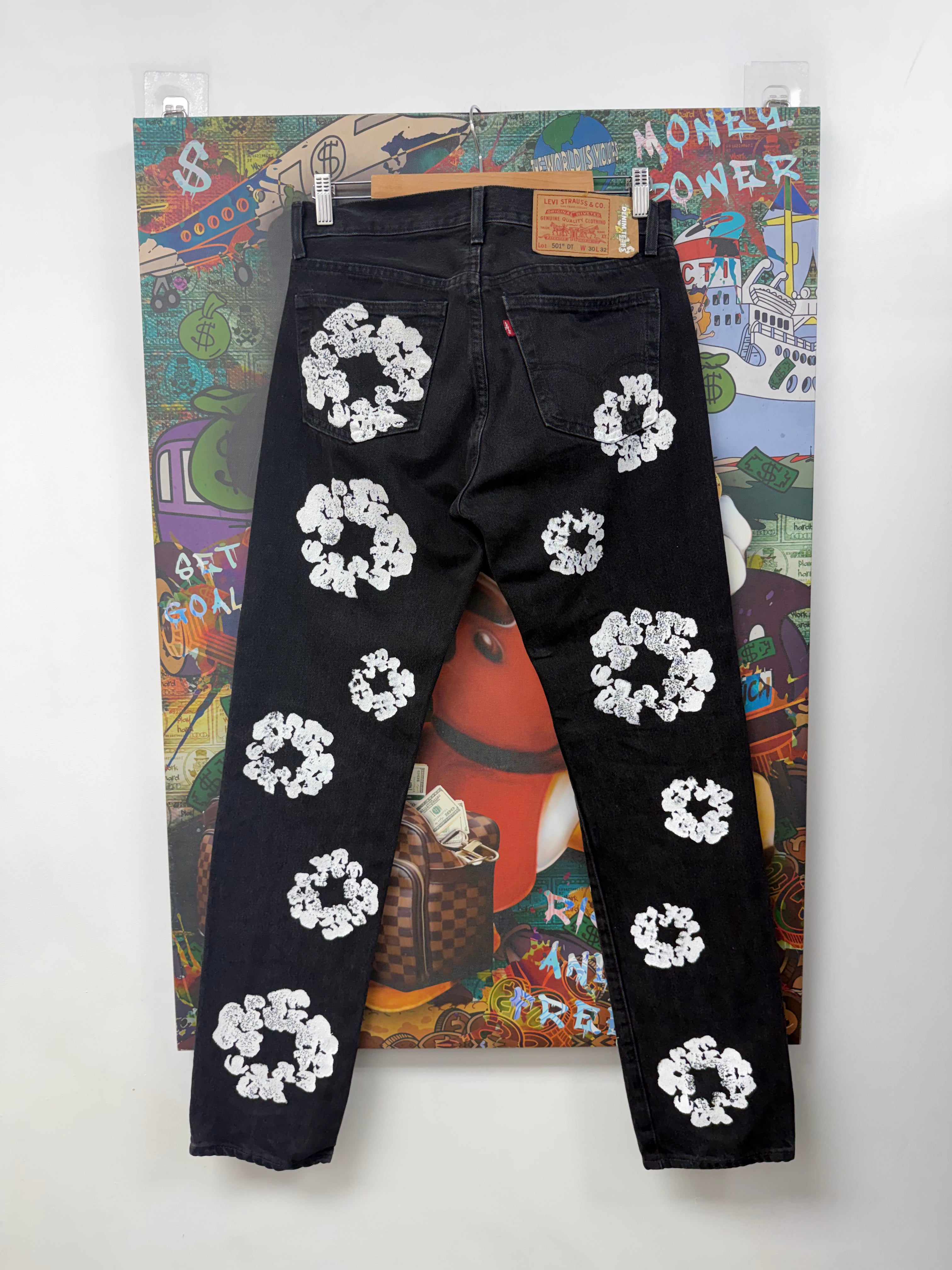 Denim Tears Black Wash Wreath Jeans