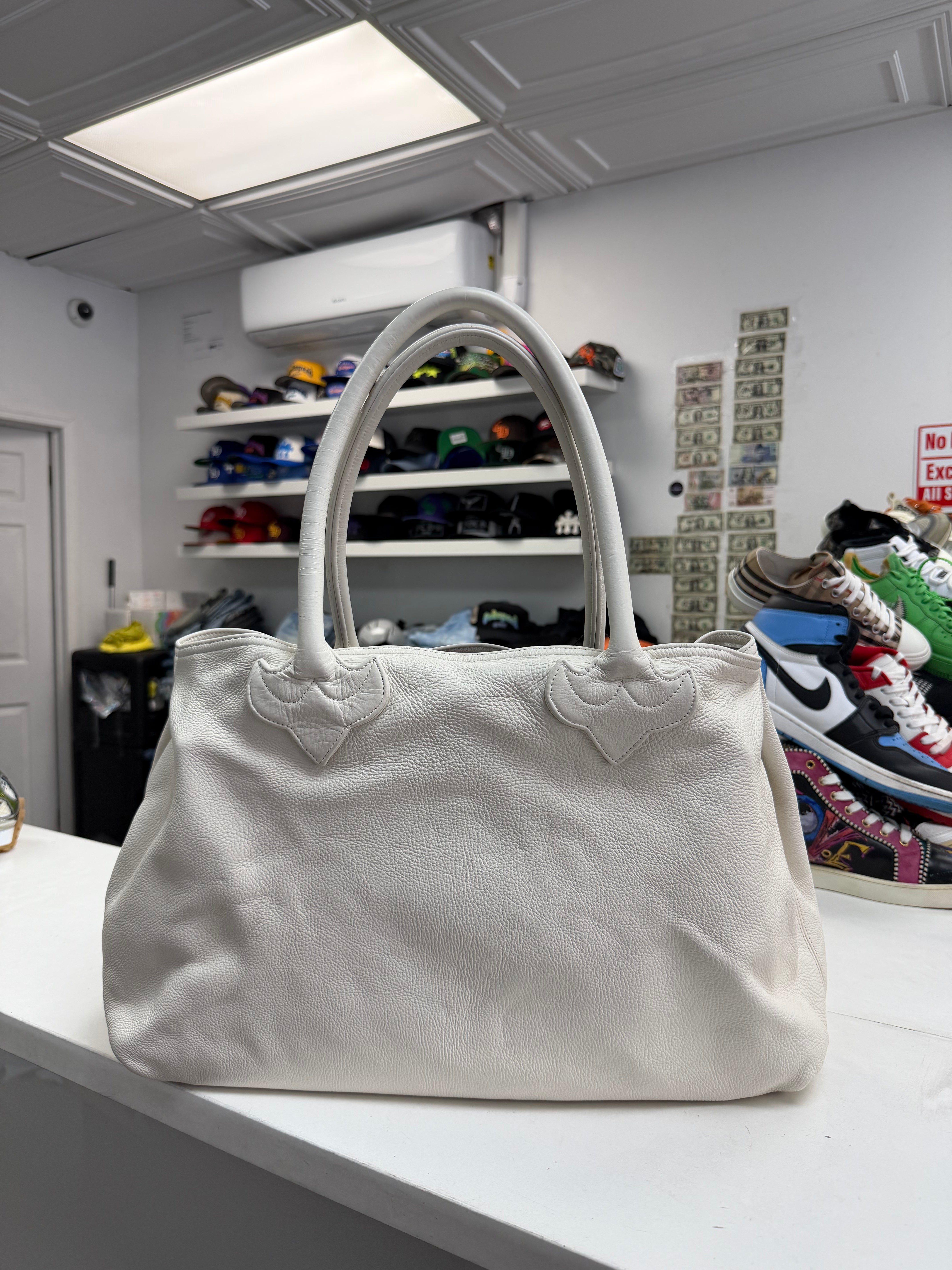 Chrome Hearts White Fleur Patch Tote Bag