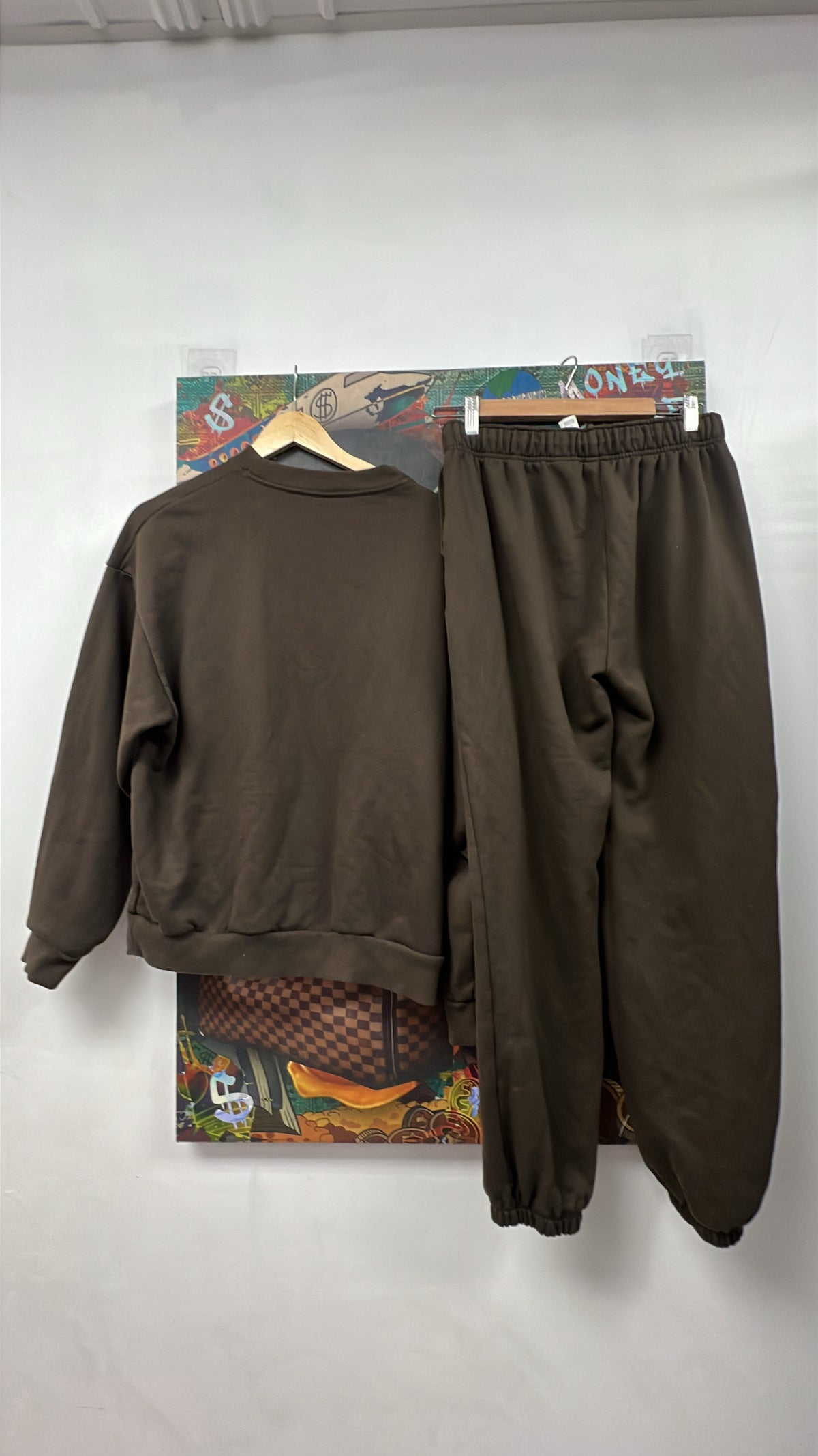 ALO Brown Accolade Crew Sweatsuit