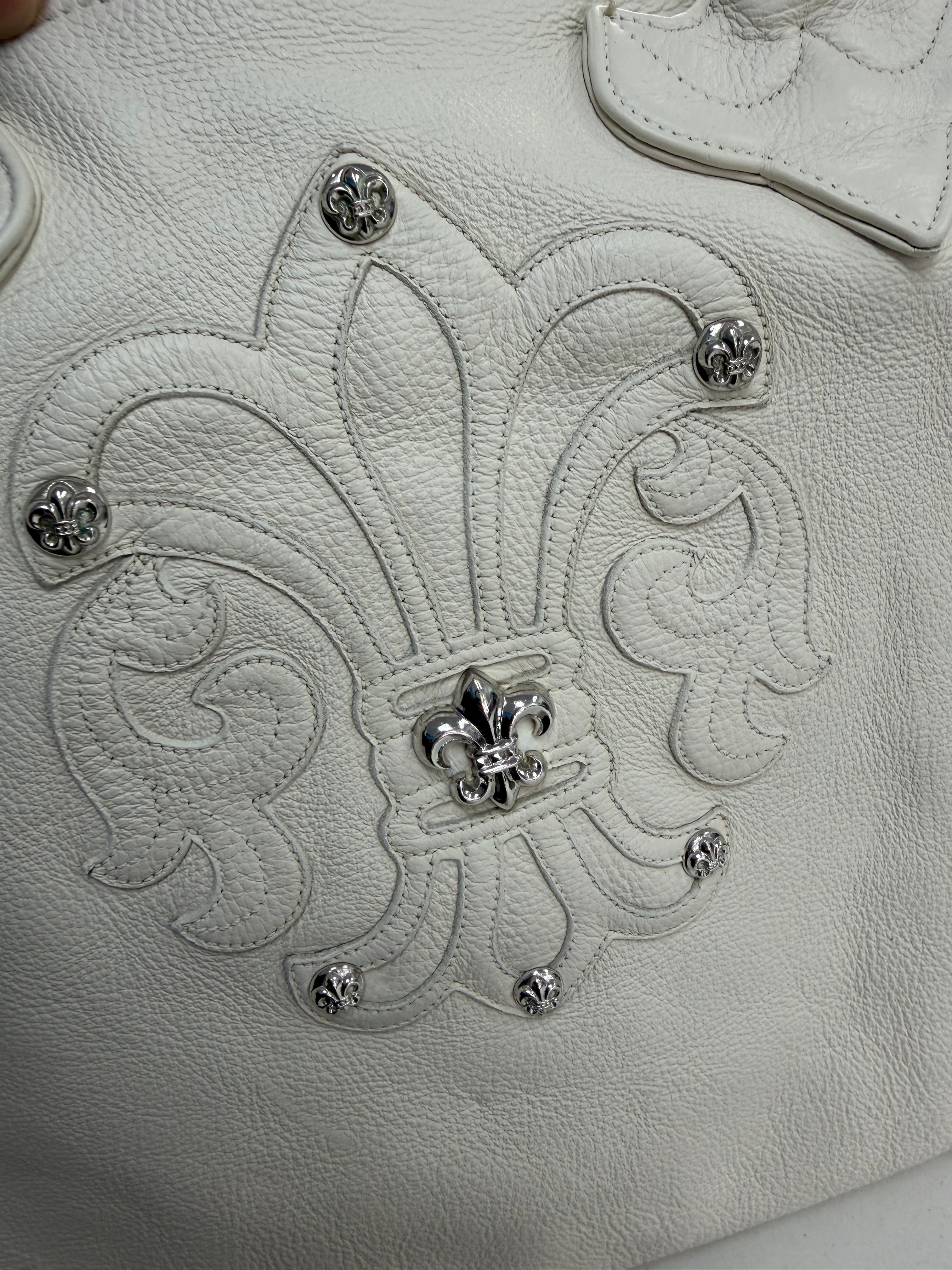 Chrome Hearts White Fleur Patch Tote Bag