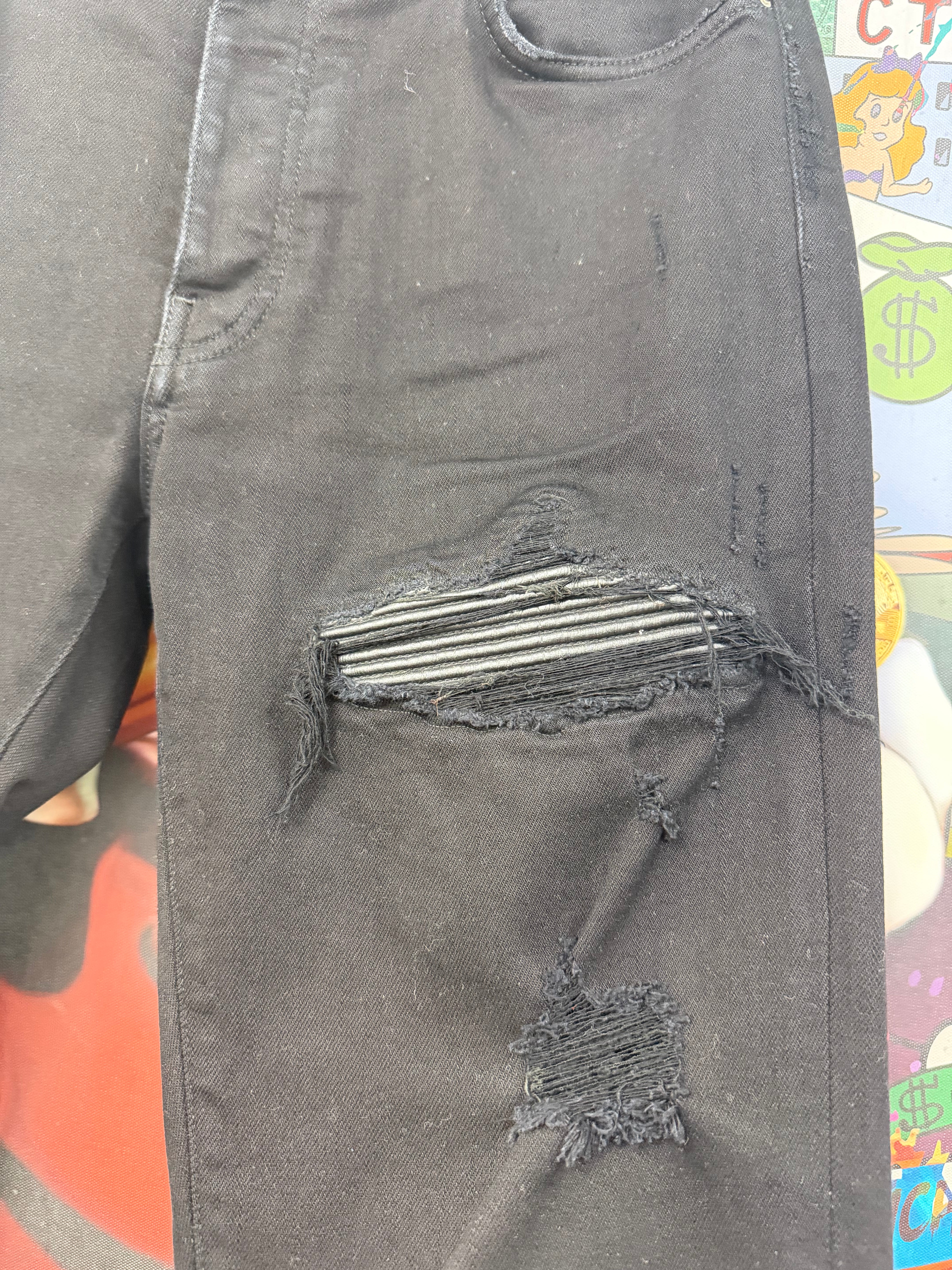 Amiri MX1 Black Black Patch Jeans