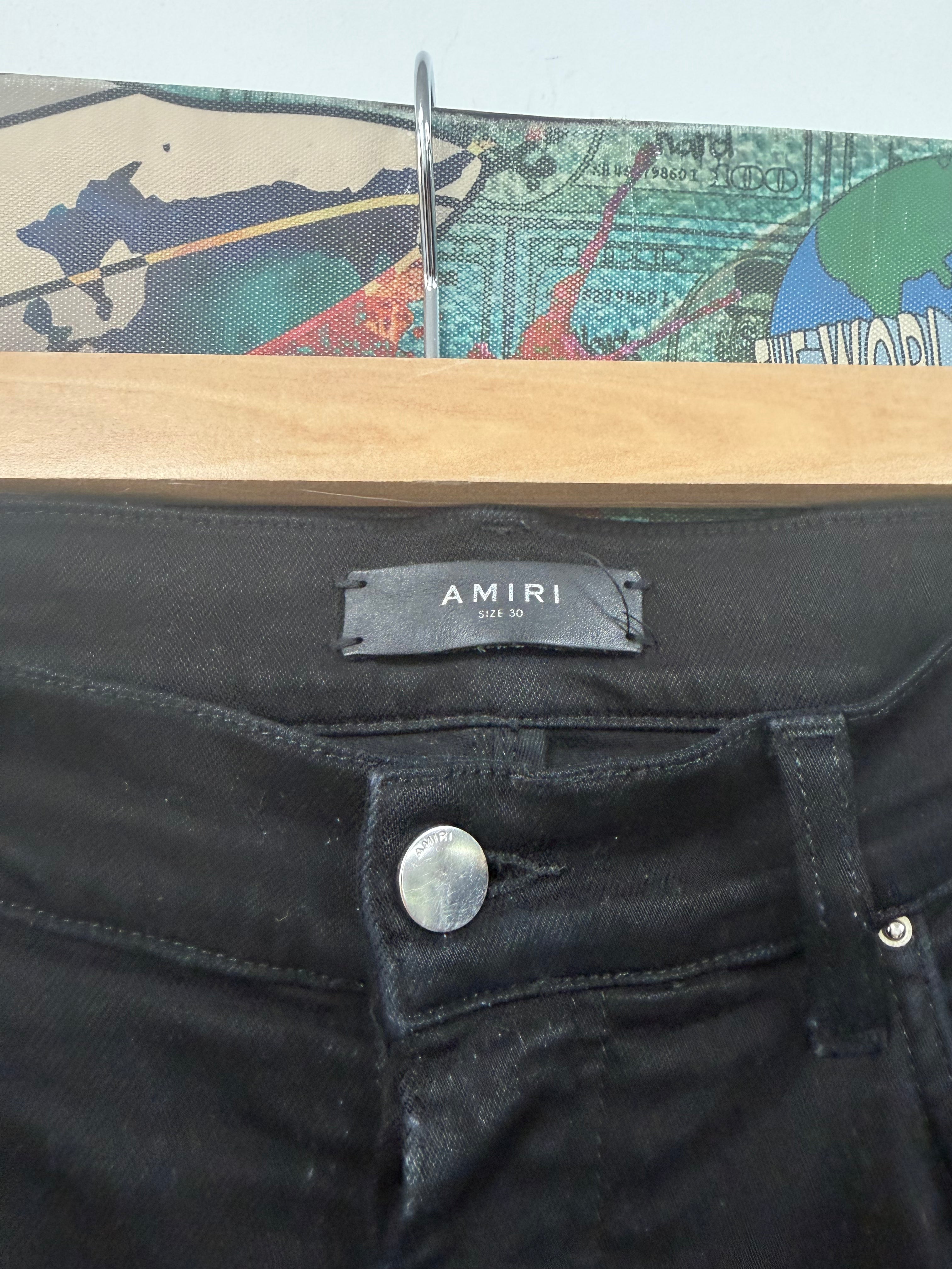 Amiri MX1 Black Black Patch Jeans