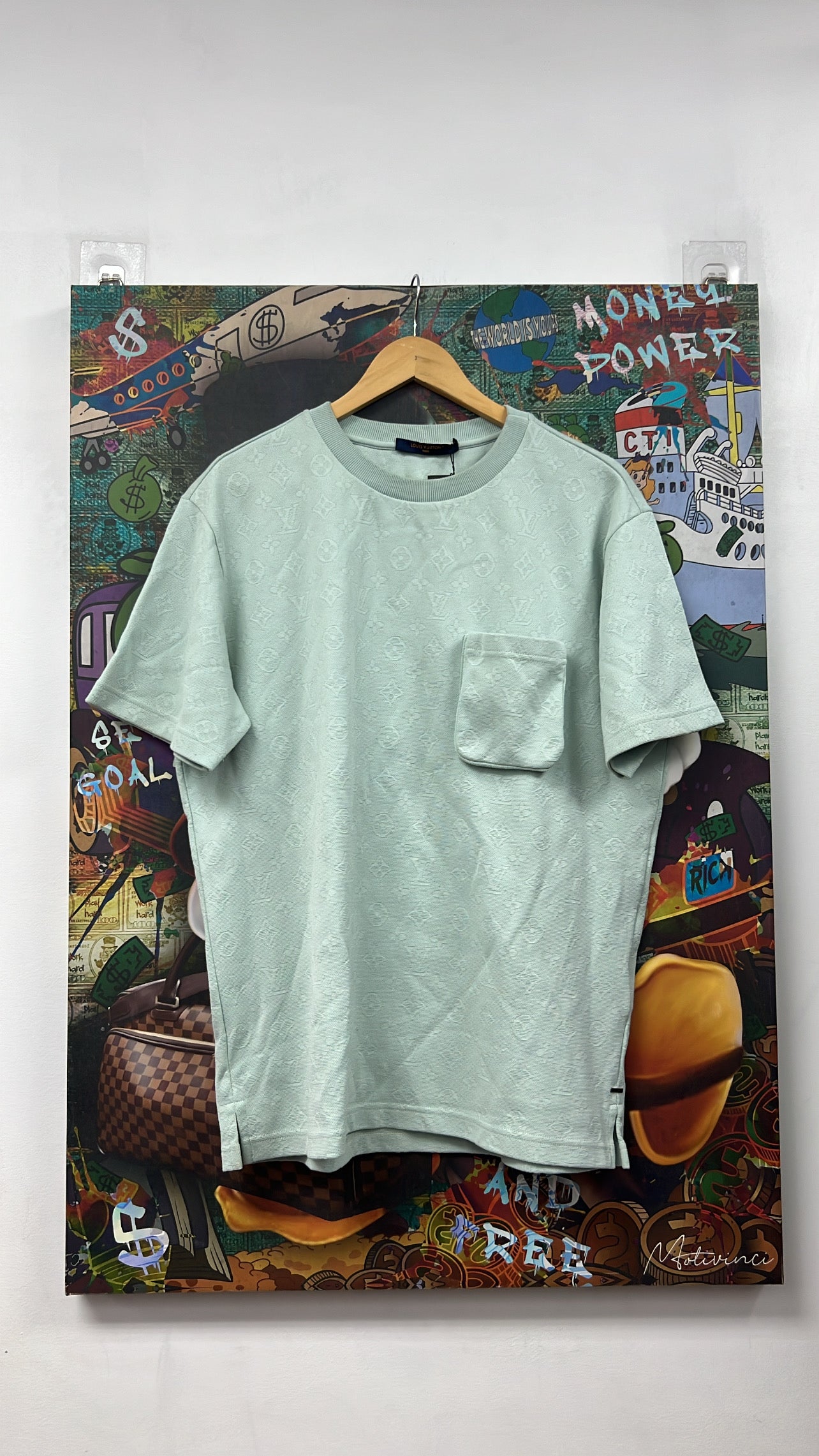 Louis Vuitton Seafoam 3D Pocket Monogram Tee