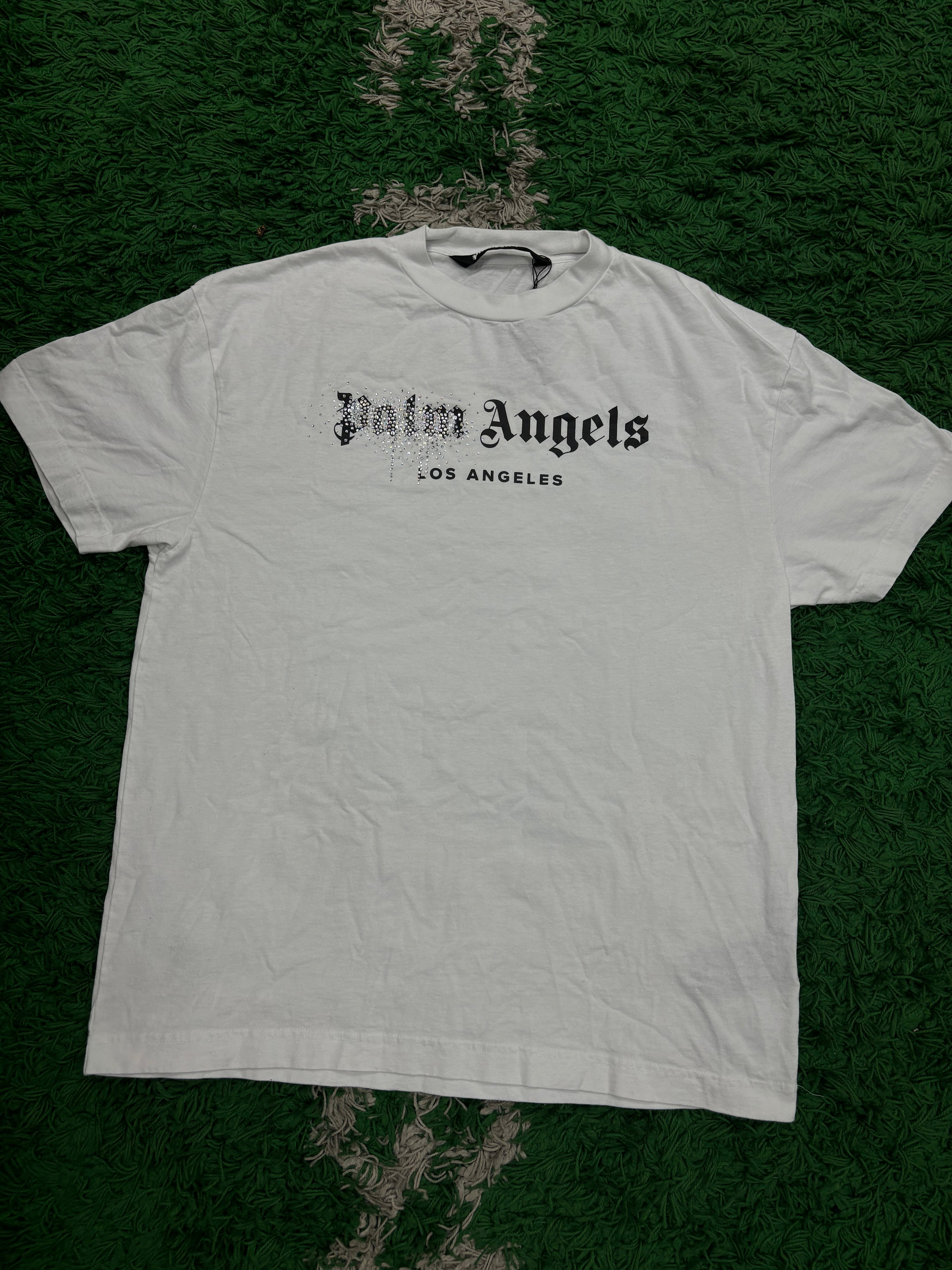 Palm Angels White Crystal Shirt size:XXL Used