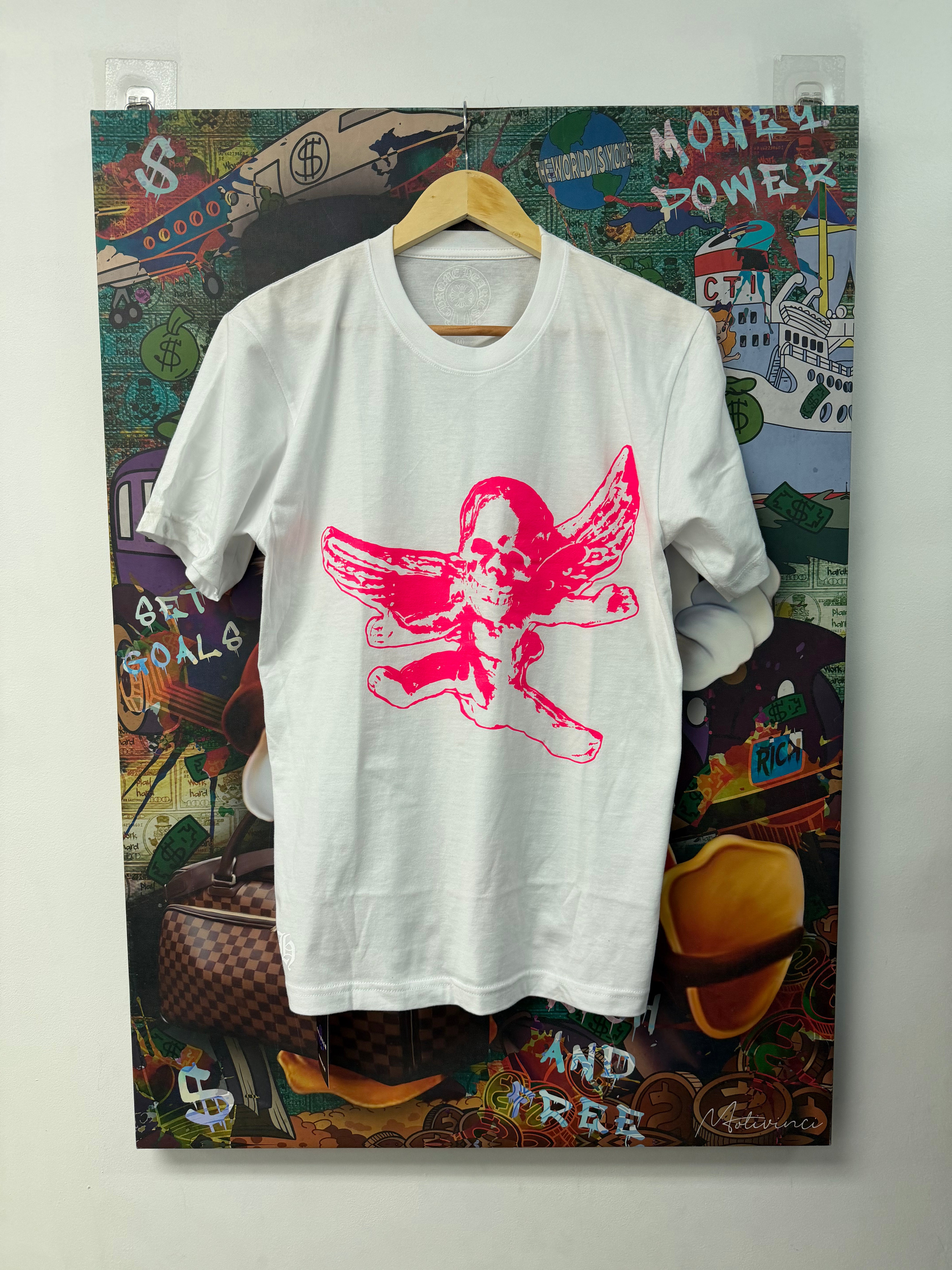 Chrome Hearts White Pink Foti Tee