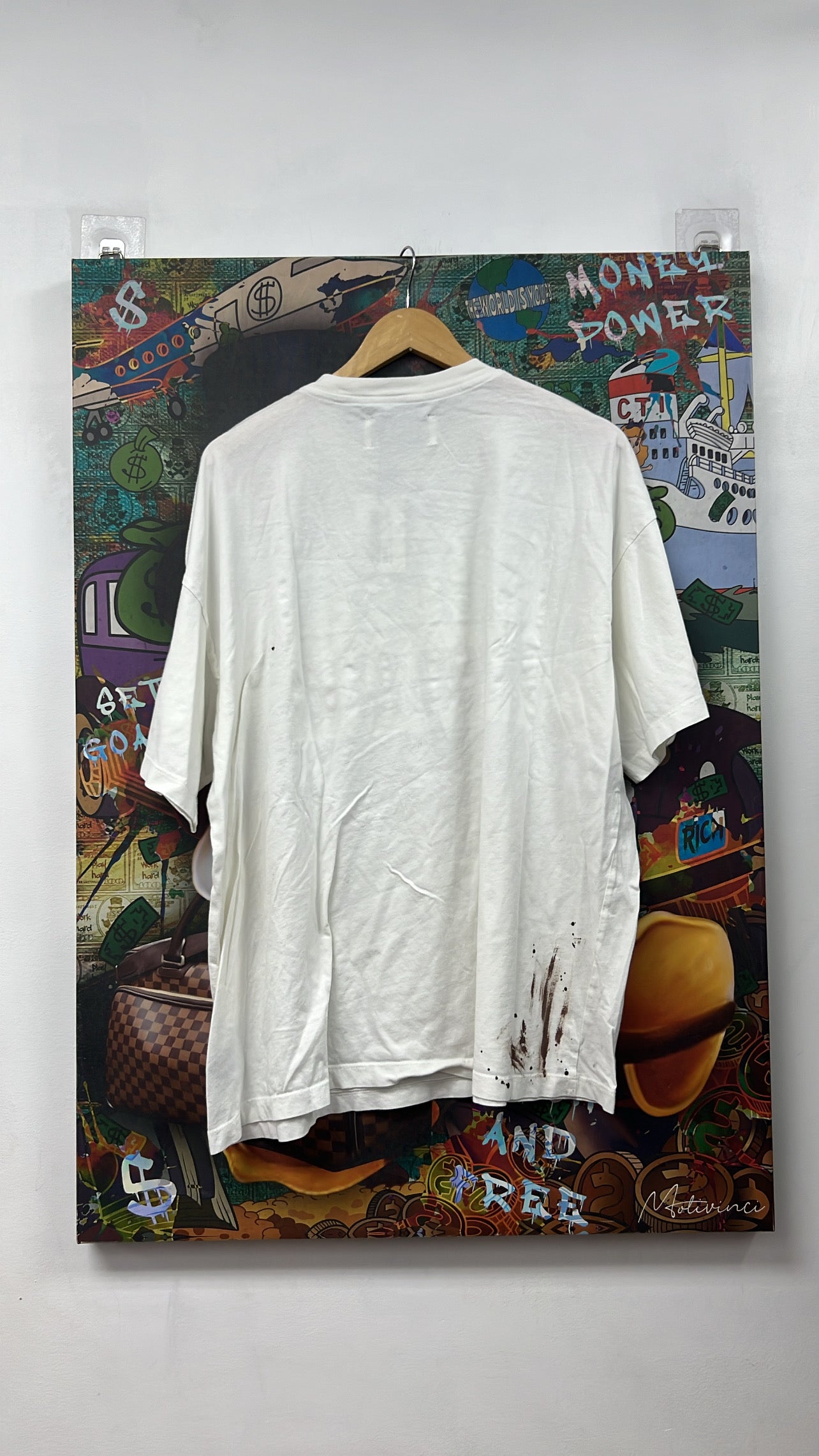 Satoshi Nakamoto White Green Logo Tee