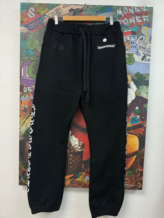 Chrome Hearts Black Scroll Logo Sweats Sweats