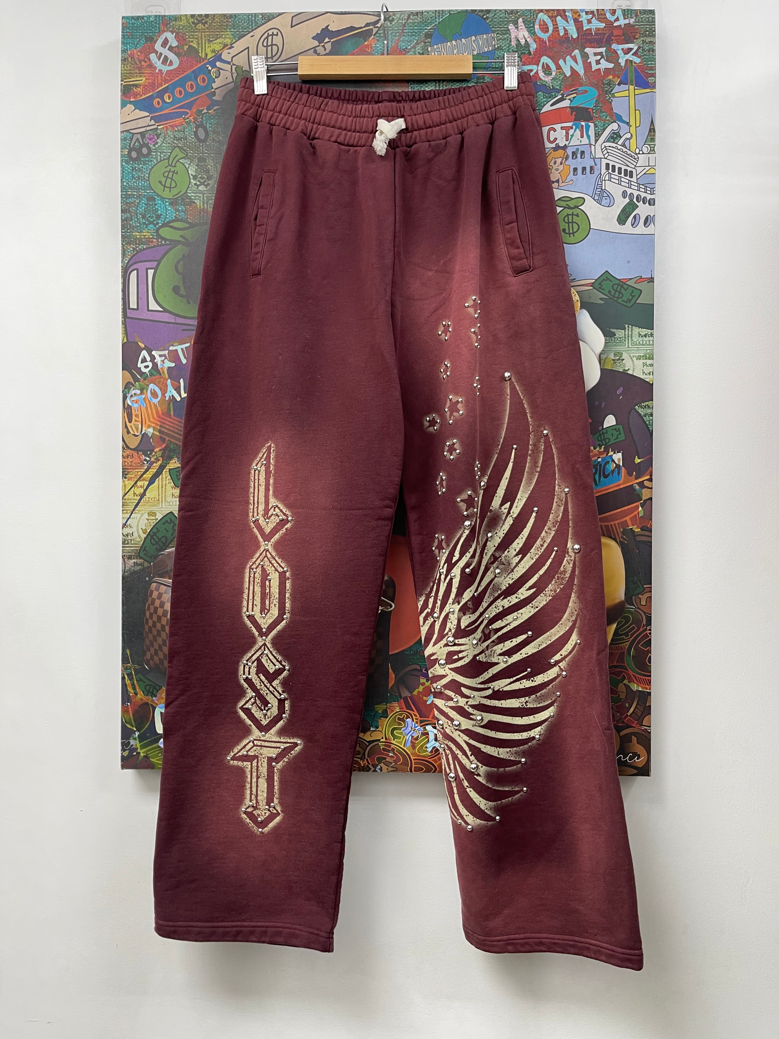 Lost Intricacy Burgundy Angel Sweats