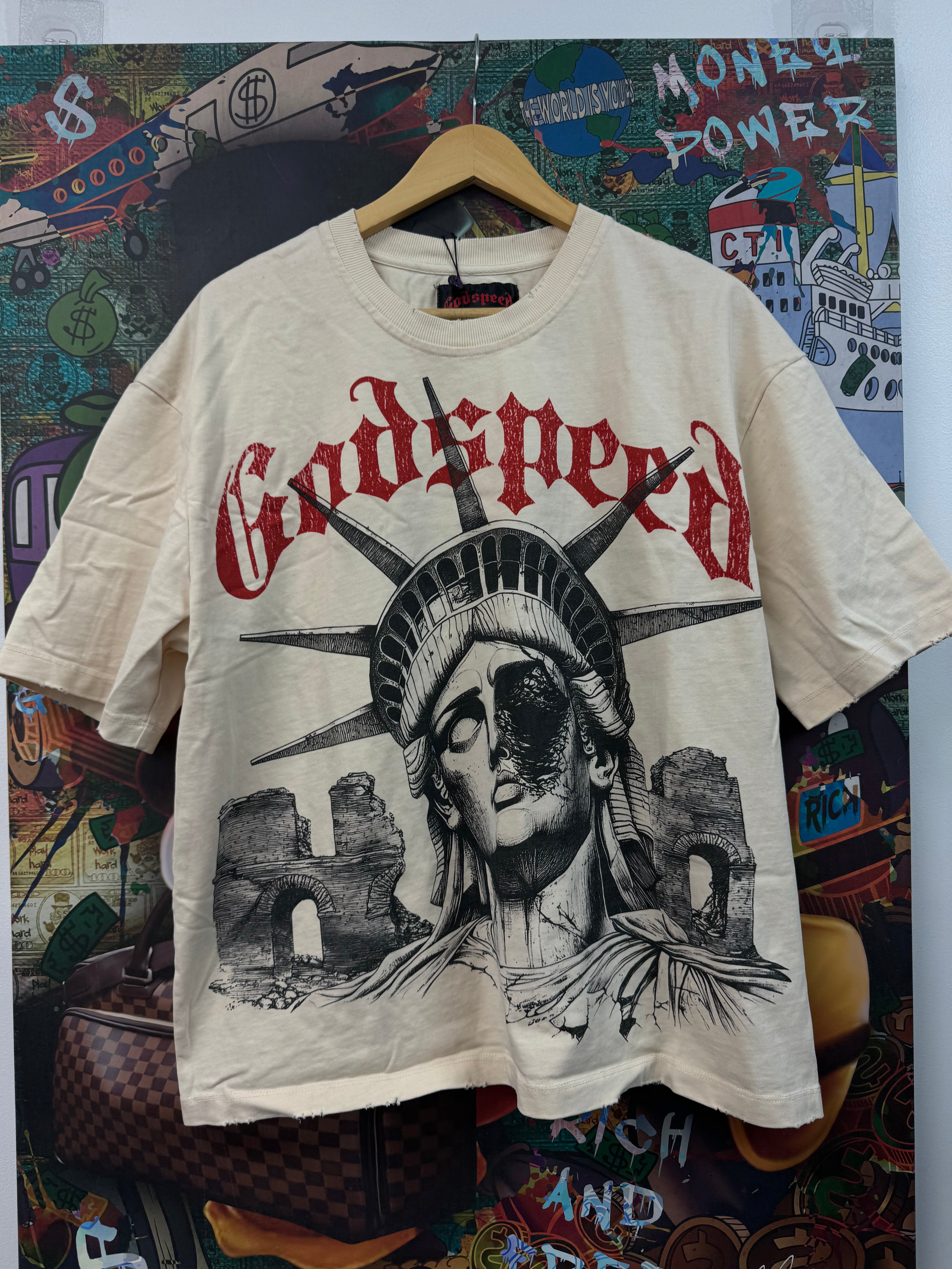 Godspeed Cream Red Rome Tee