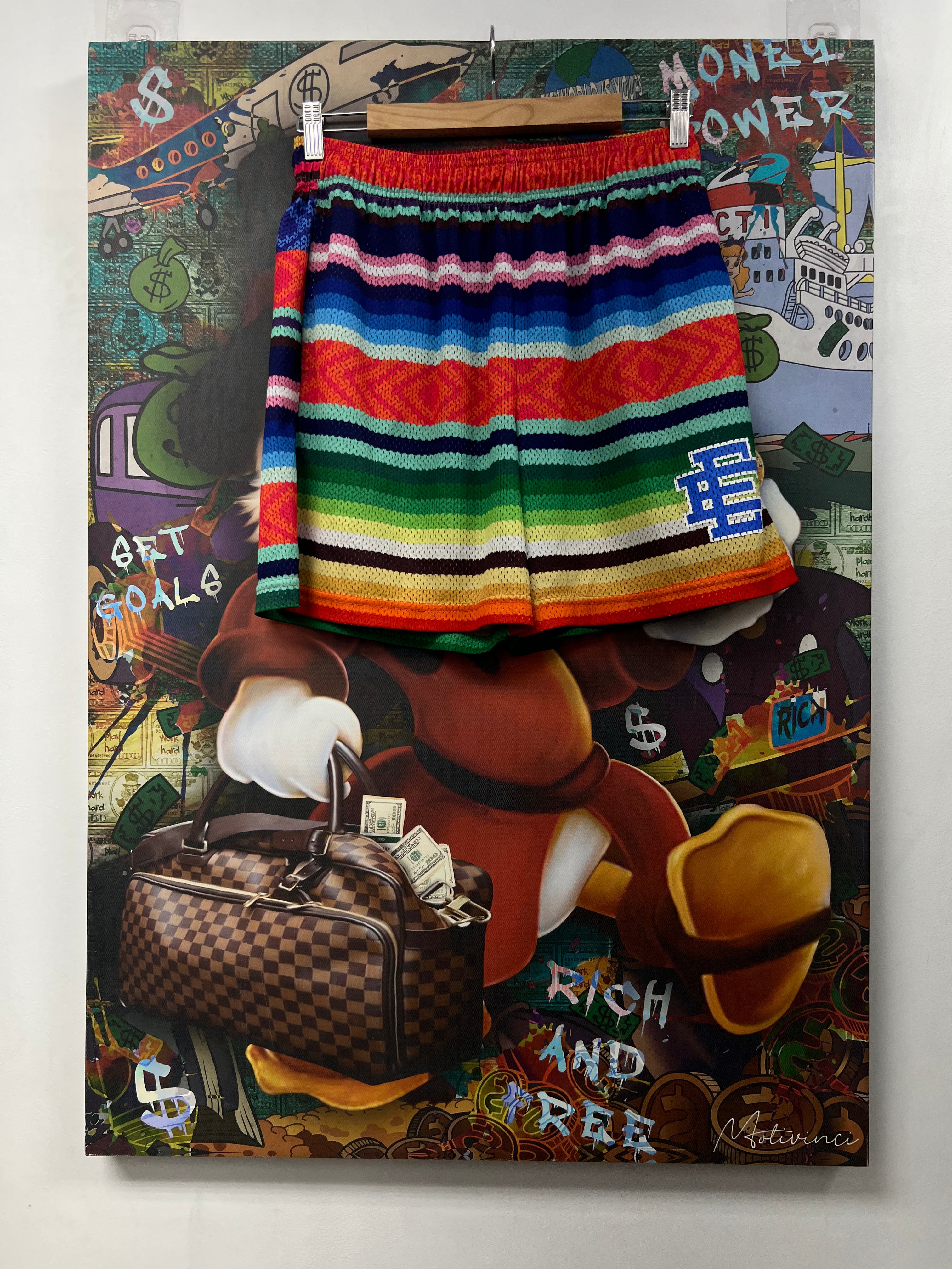 Eric Emanuel Rainbow Stripe Shorts