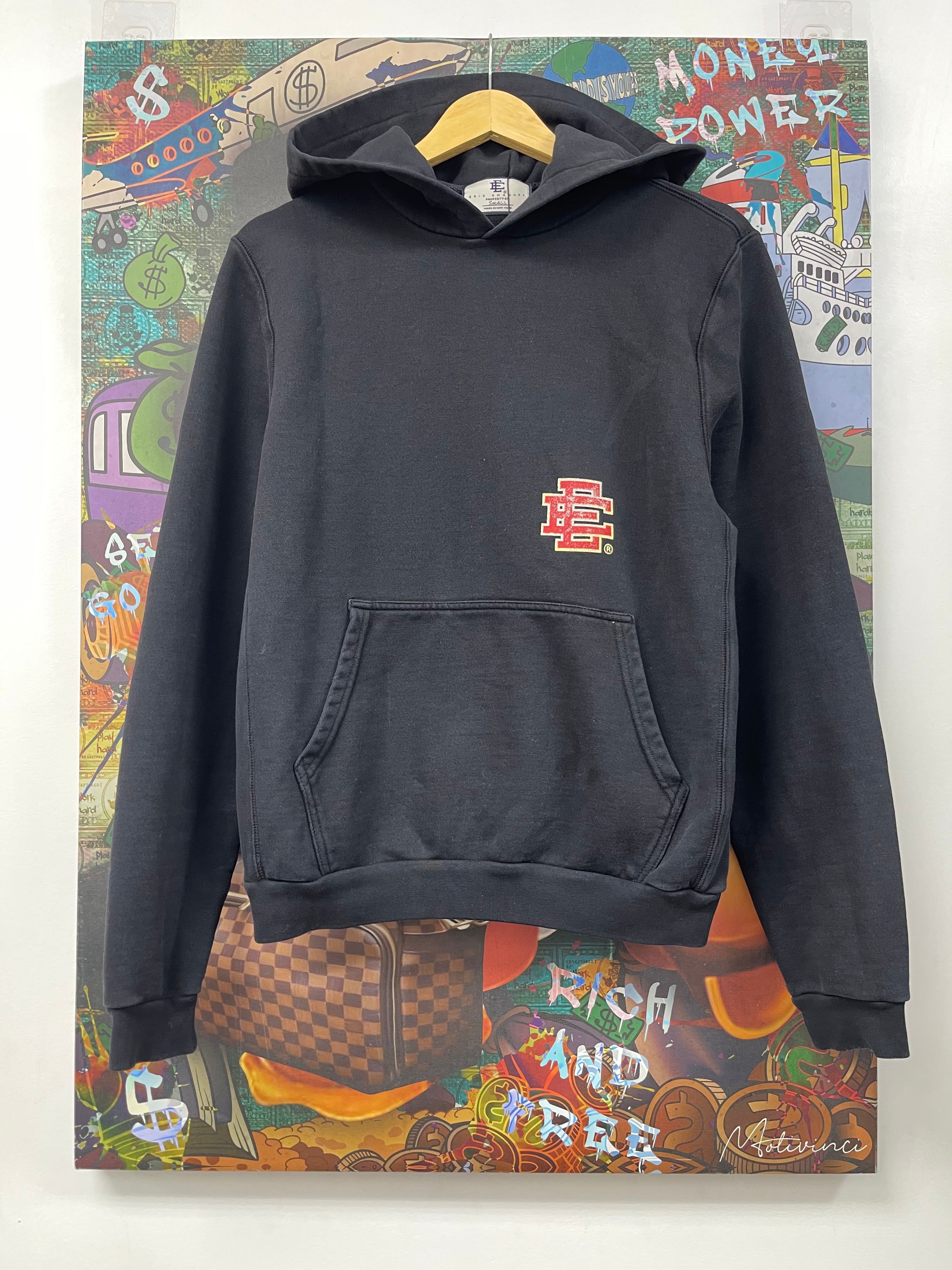 Eric Emanuel Black Red Logo Hoodie