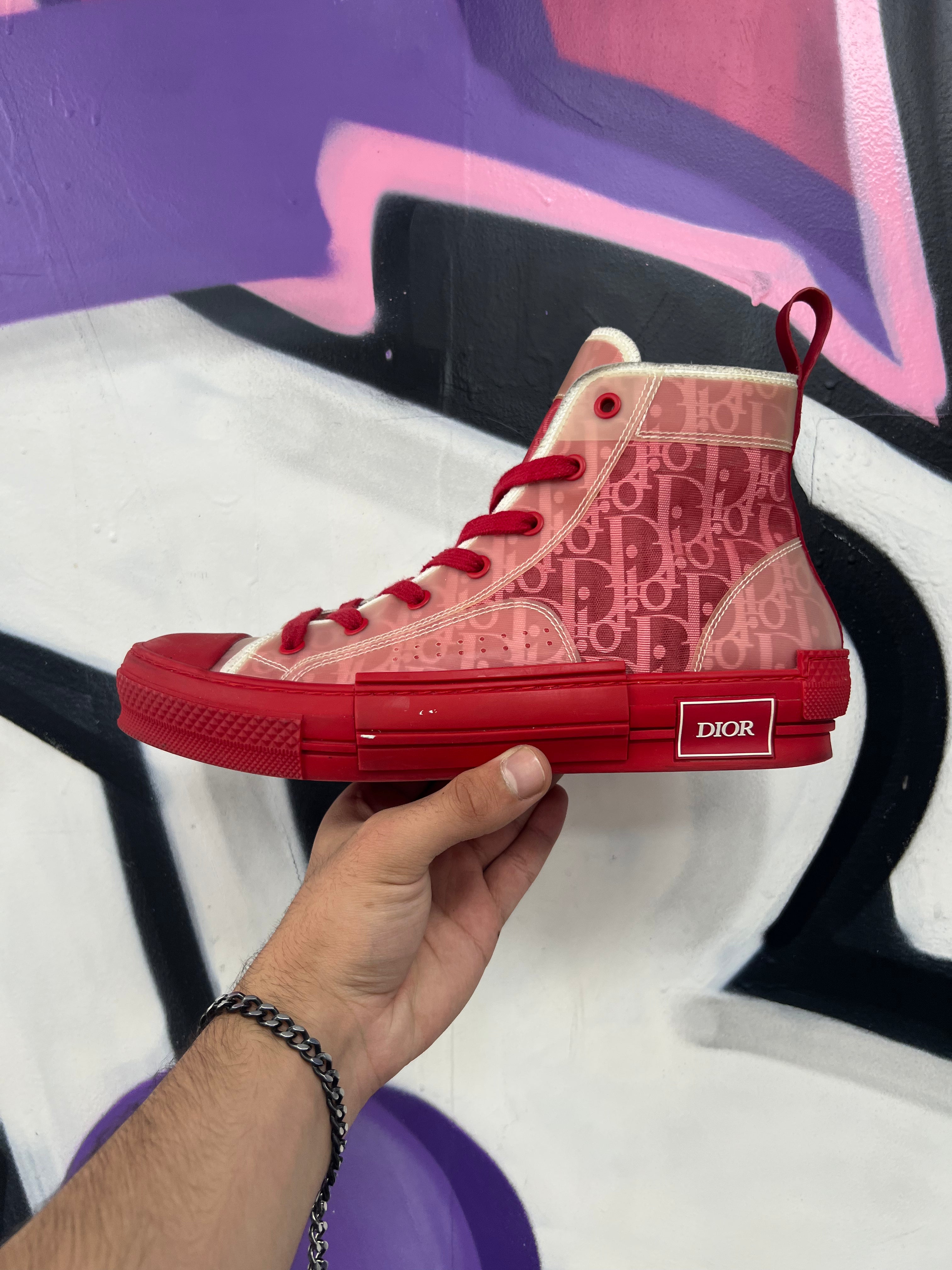 Dior Red Oblique B23 Sneakers