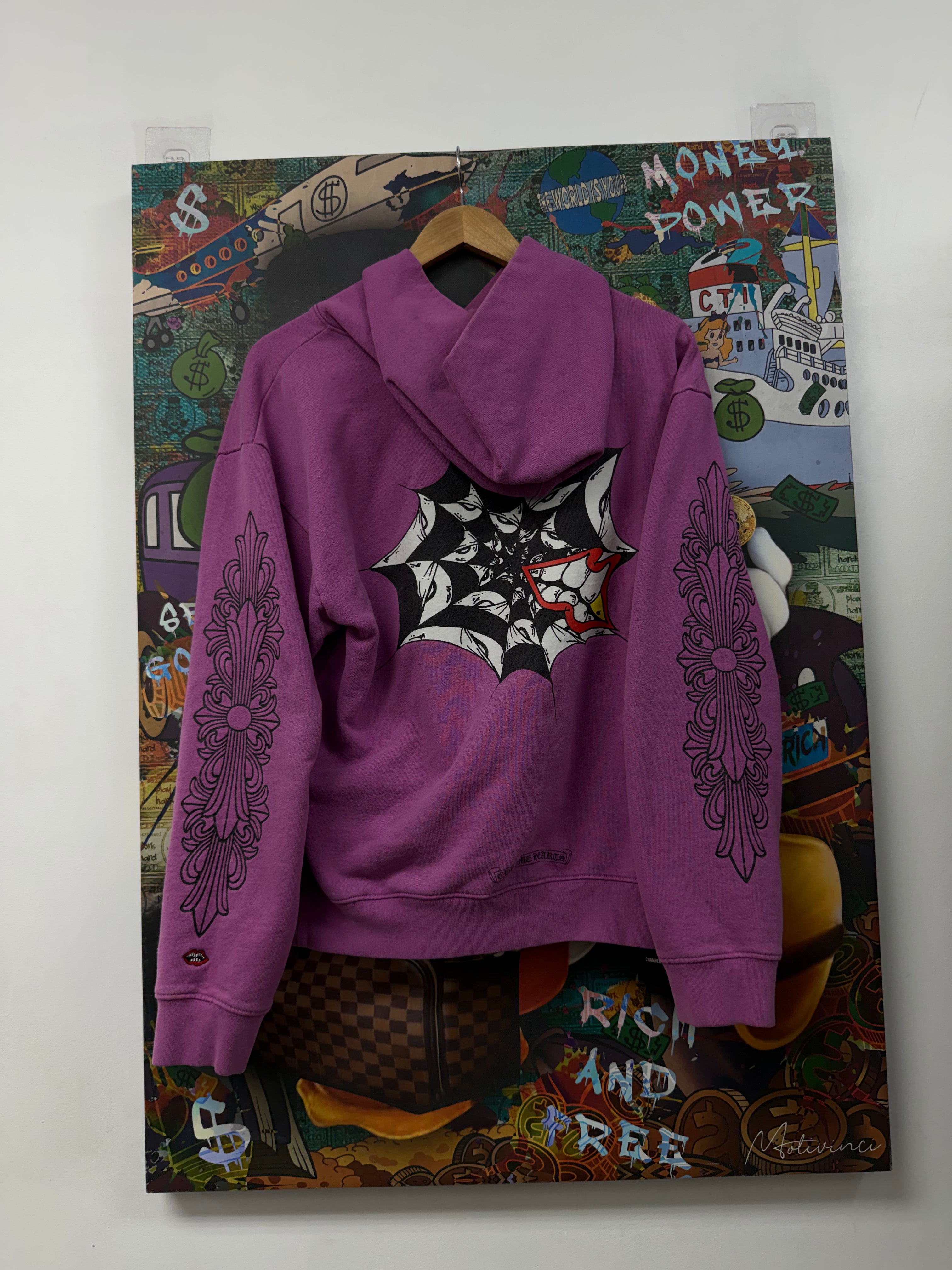 Chrome Hearts Matty Boy Purple Web Hoodie