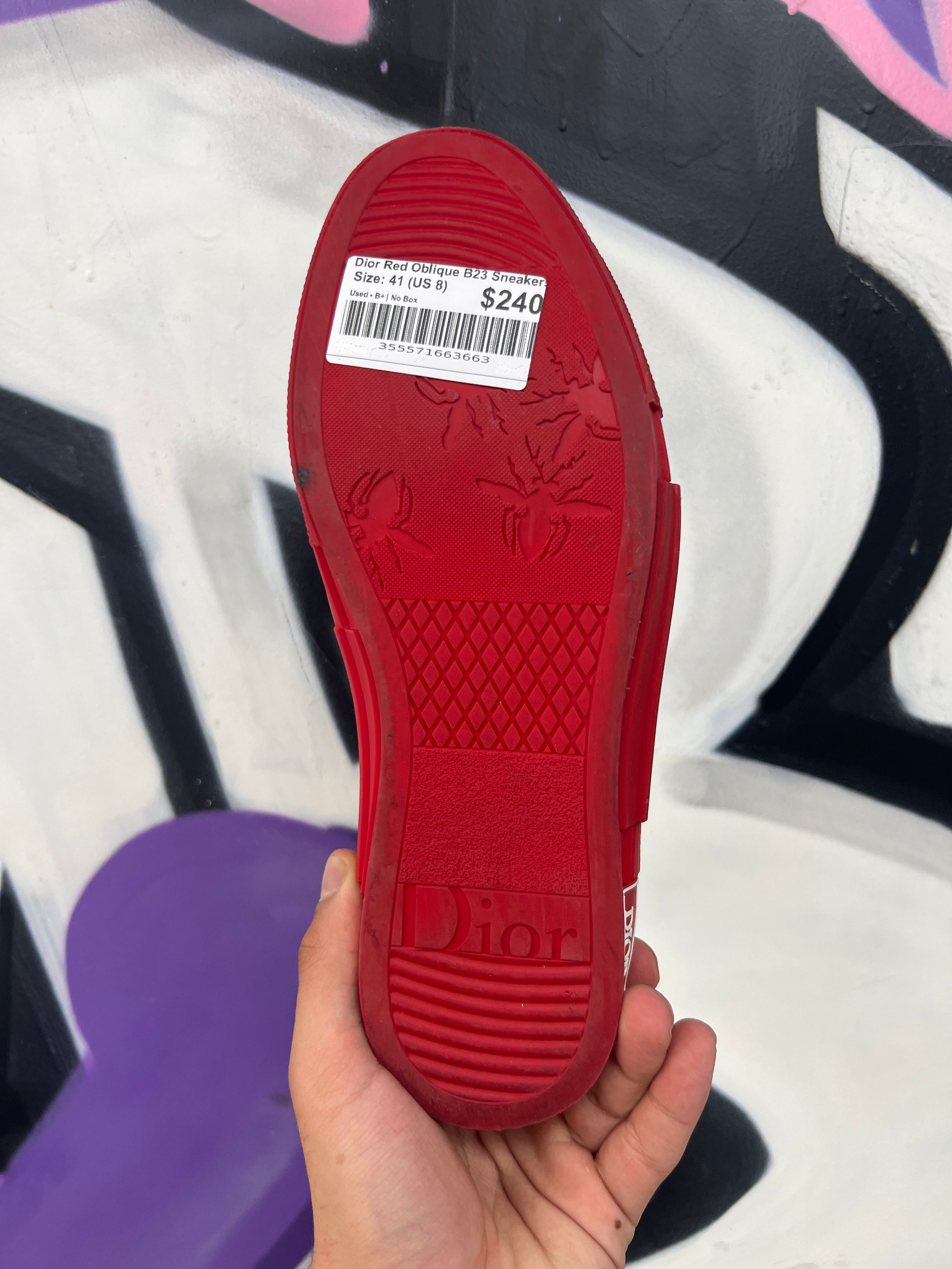 Dior Red Oblique B23 Sneakers