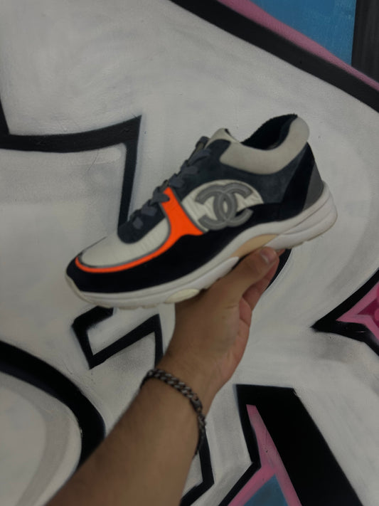 Chanel Runner Black Orange Used With Box