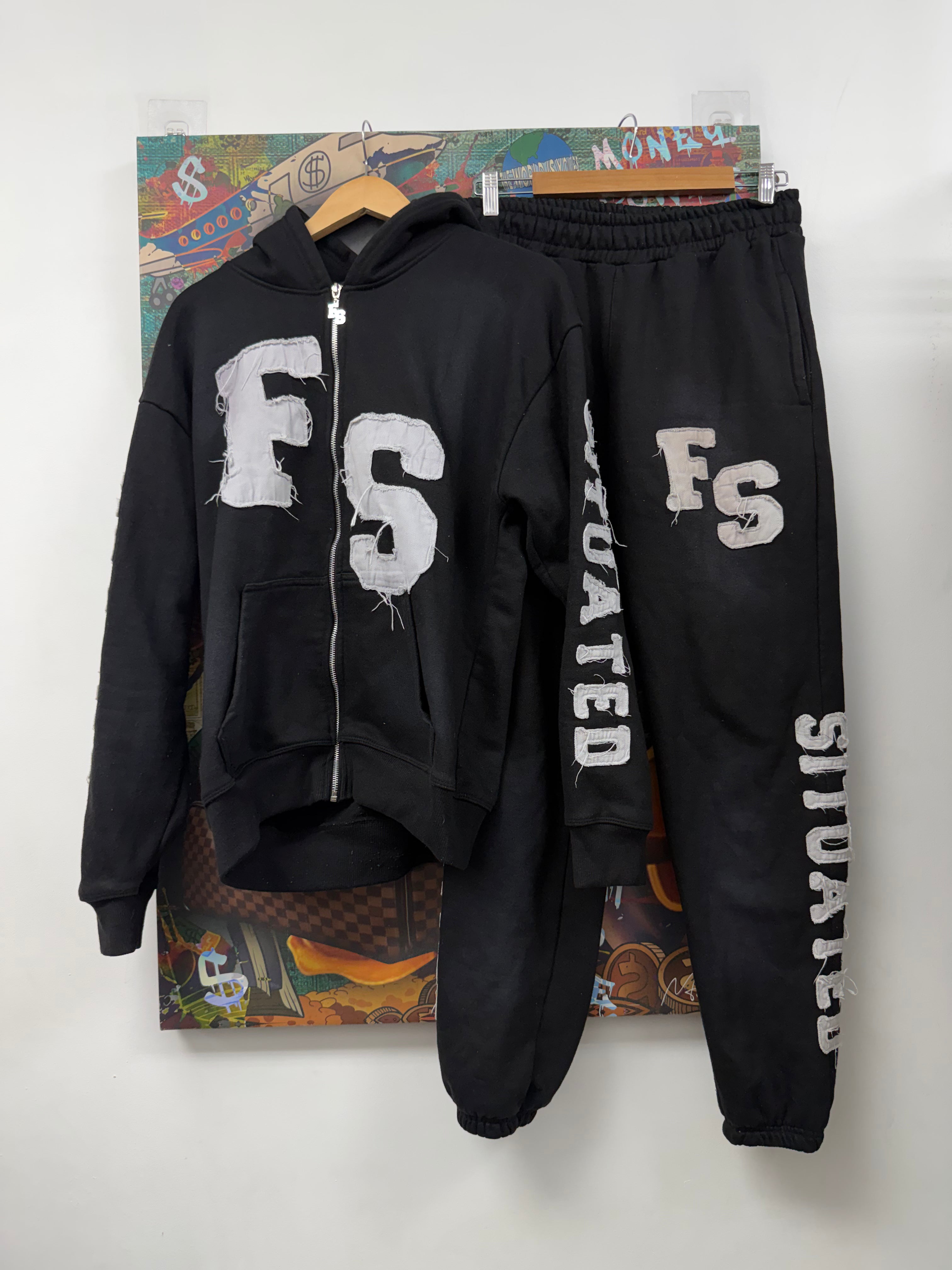 Forever Situated Black White FS Sweatsuit