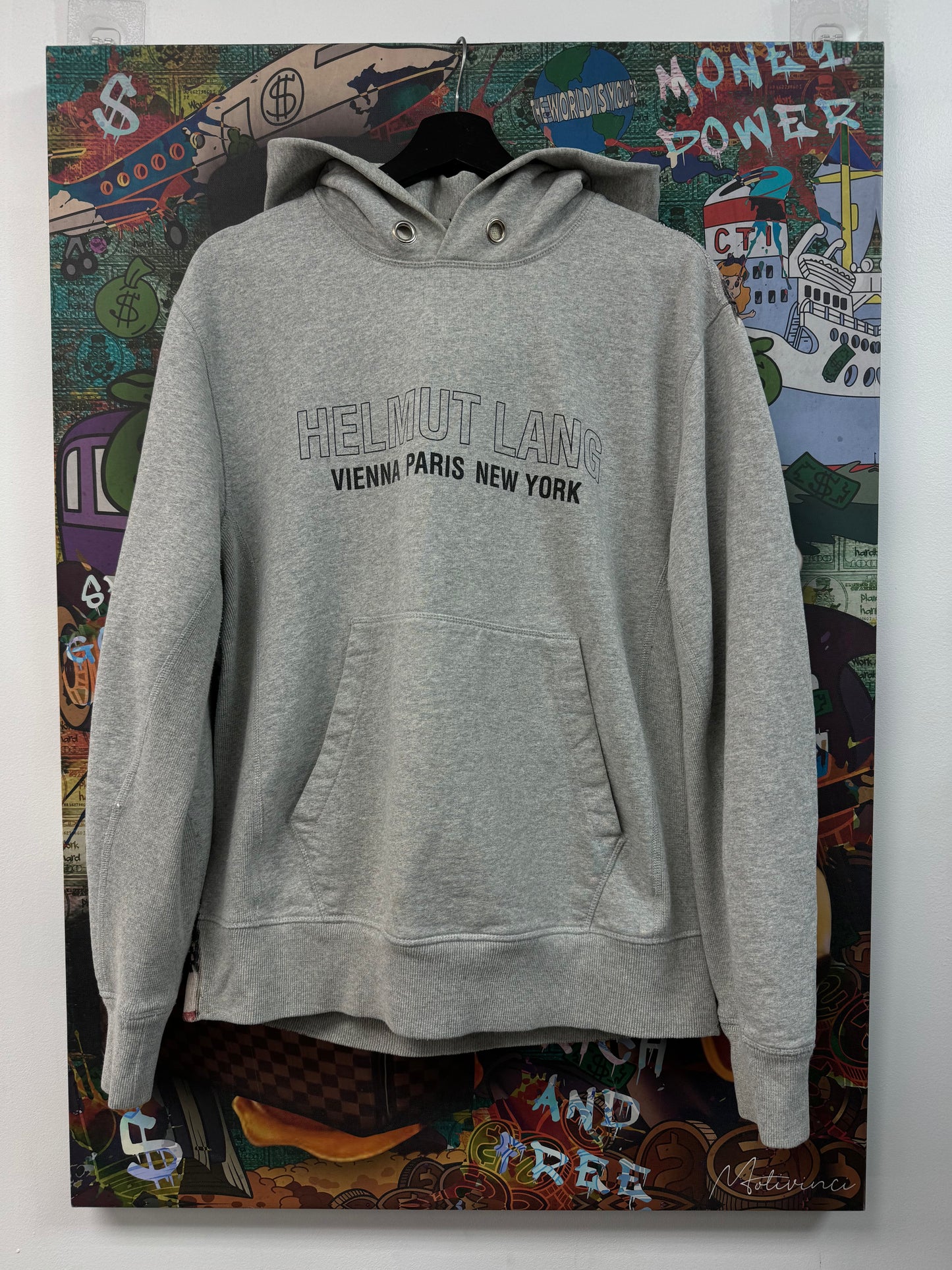 Helmut Lang Grey Vienna Paris Hoodie