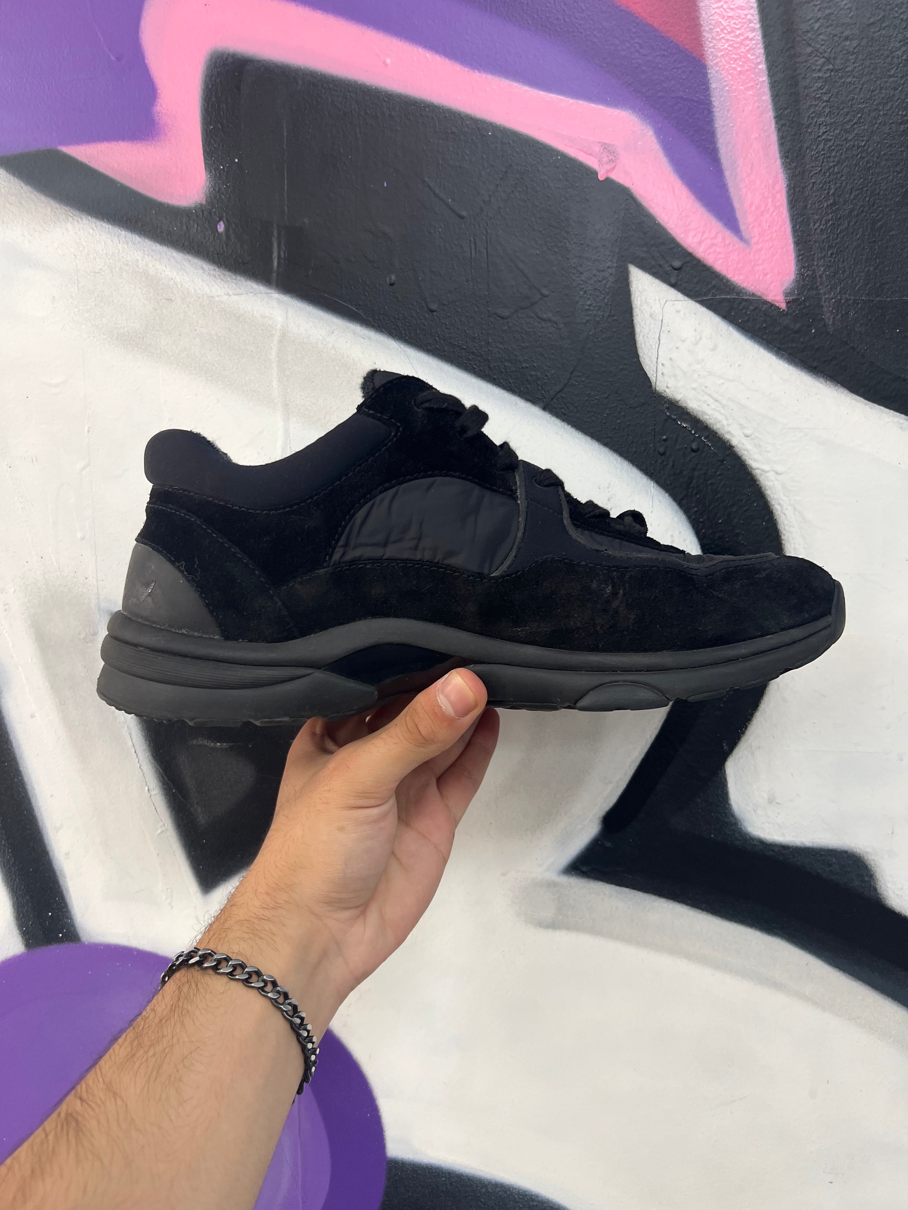 Chanel Black CC Logo Runner Sneakers