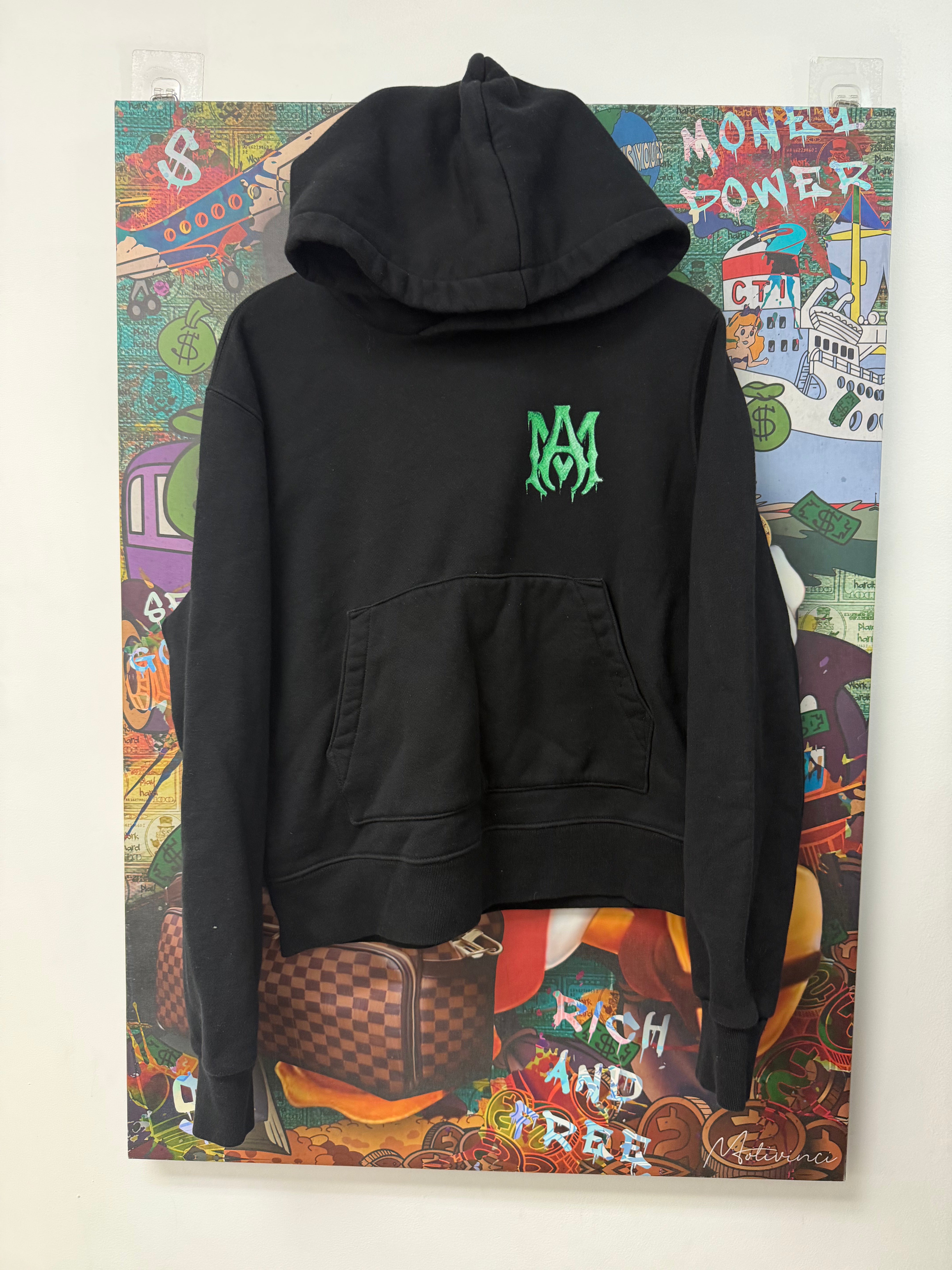Amiri Black MA Slime Hoodie
